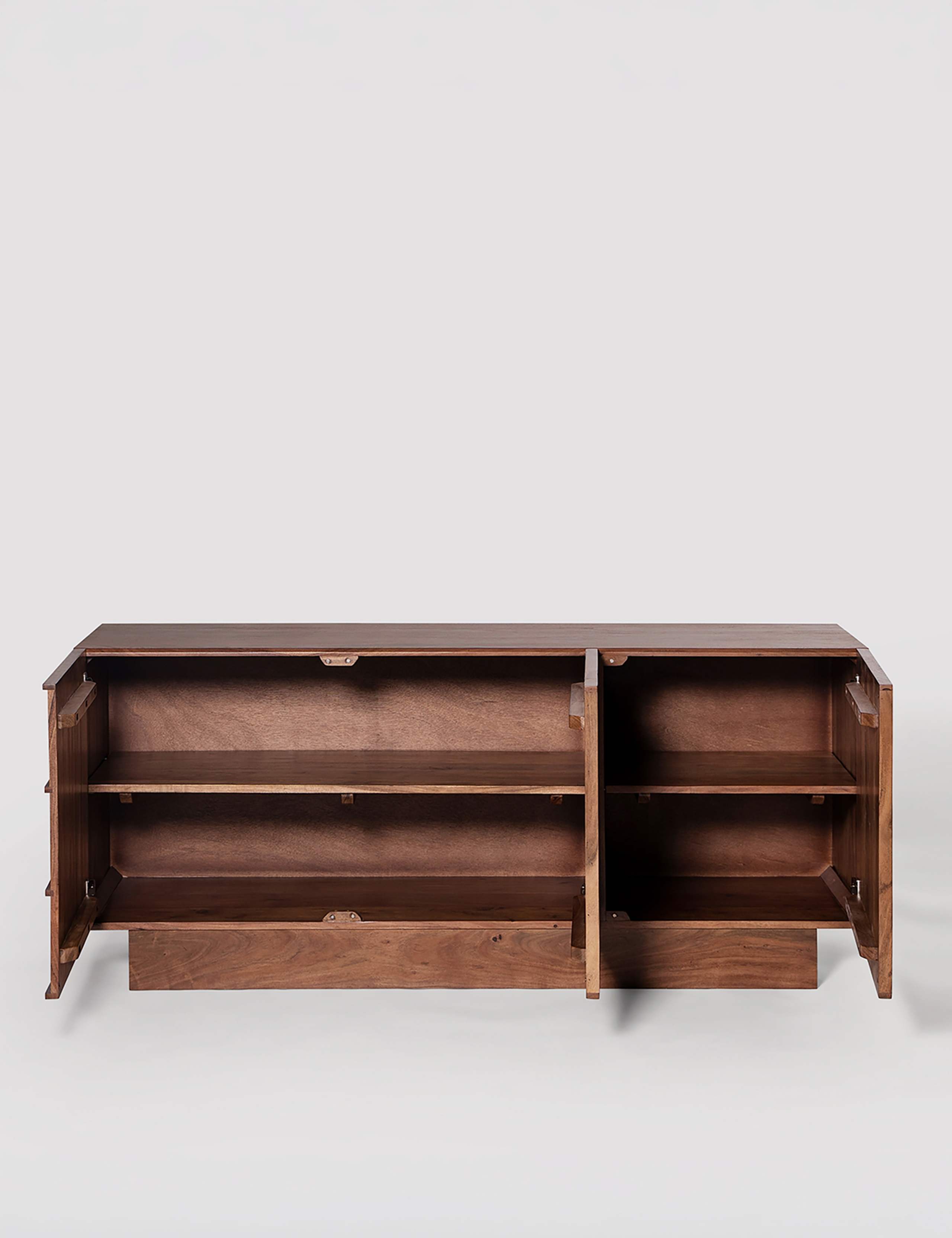 Sandon Acacia Wood 3 Door Sideboard 3 of 6