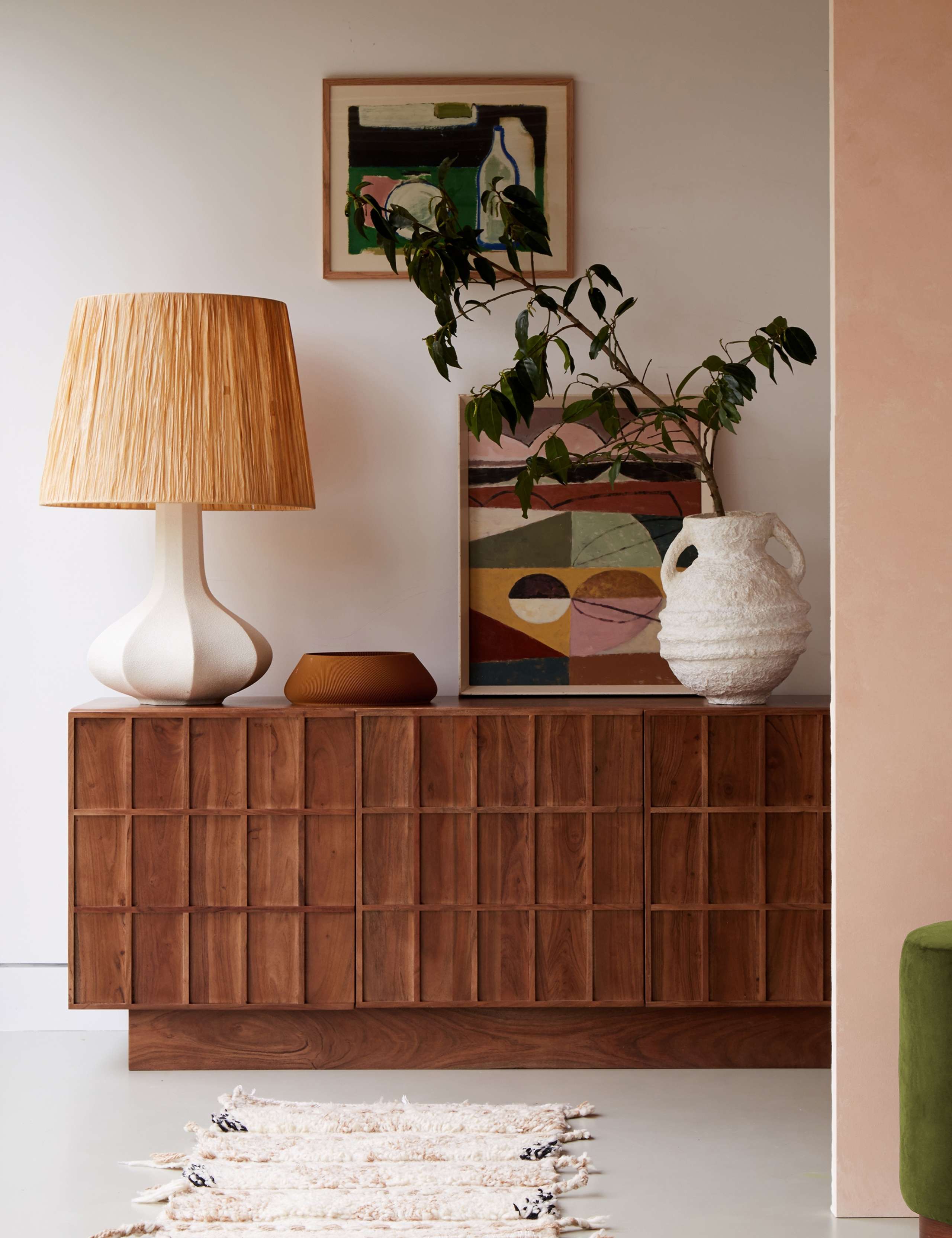 Sandon Acacia Wood 3 Door Sideboard 5 of 6