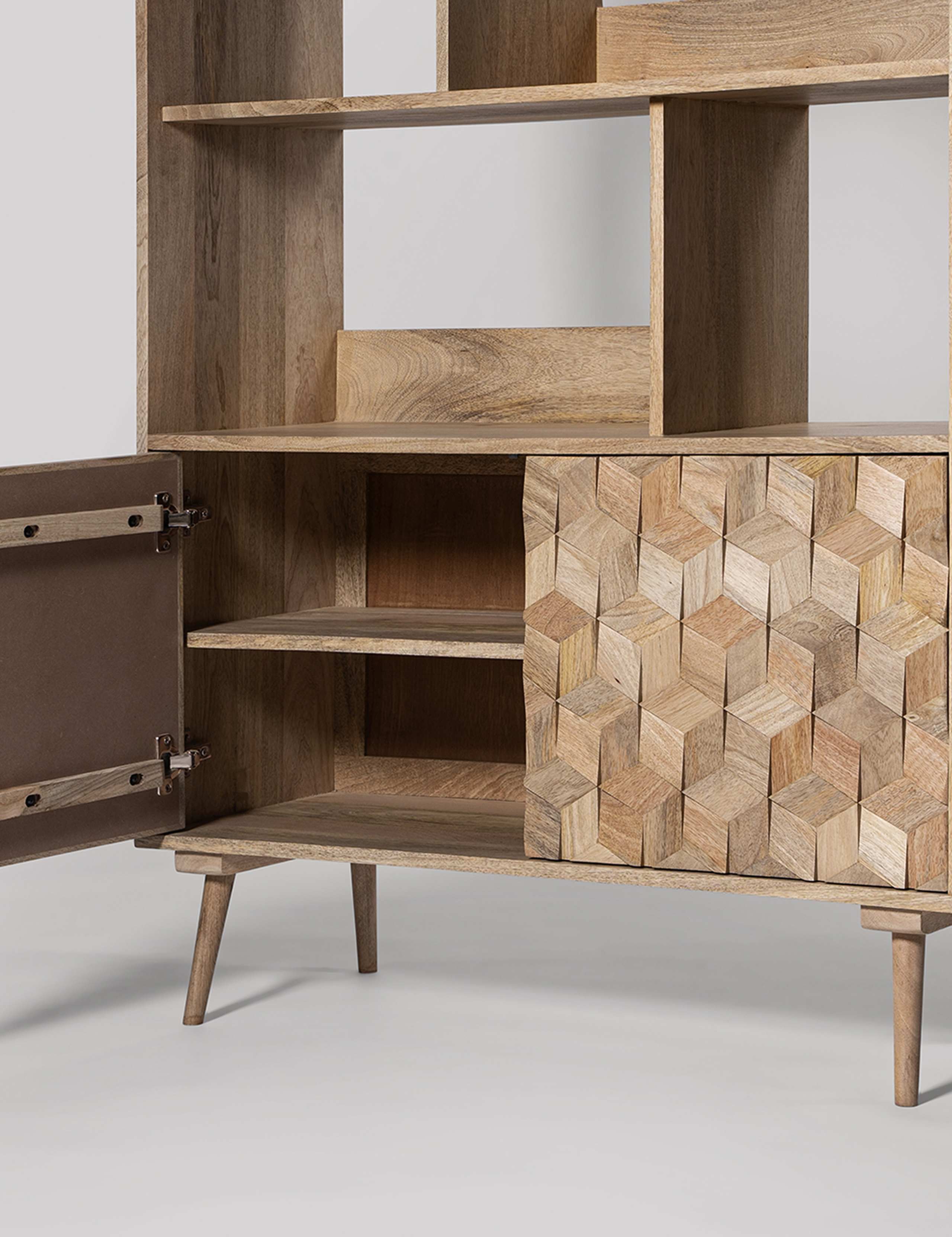 Terning Mango Wood 2 Door Shelving 4 of 6