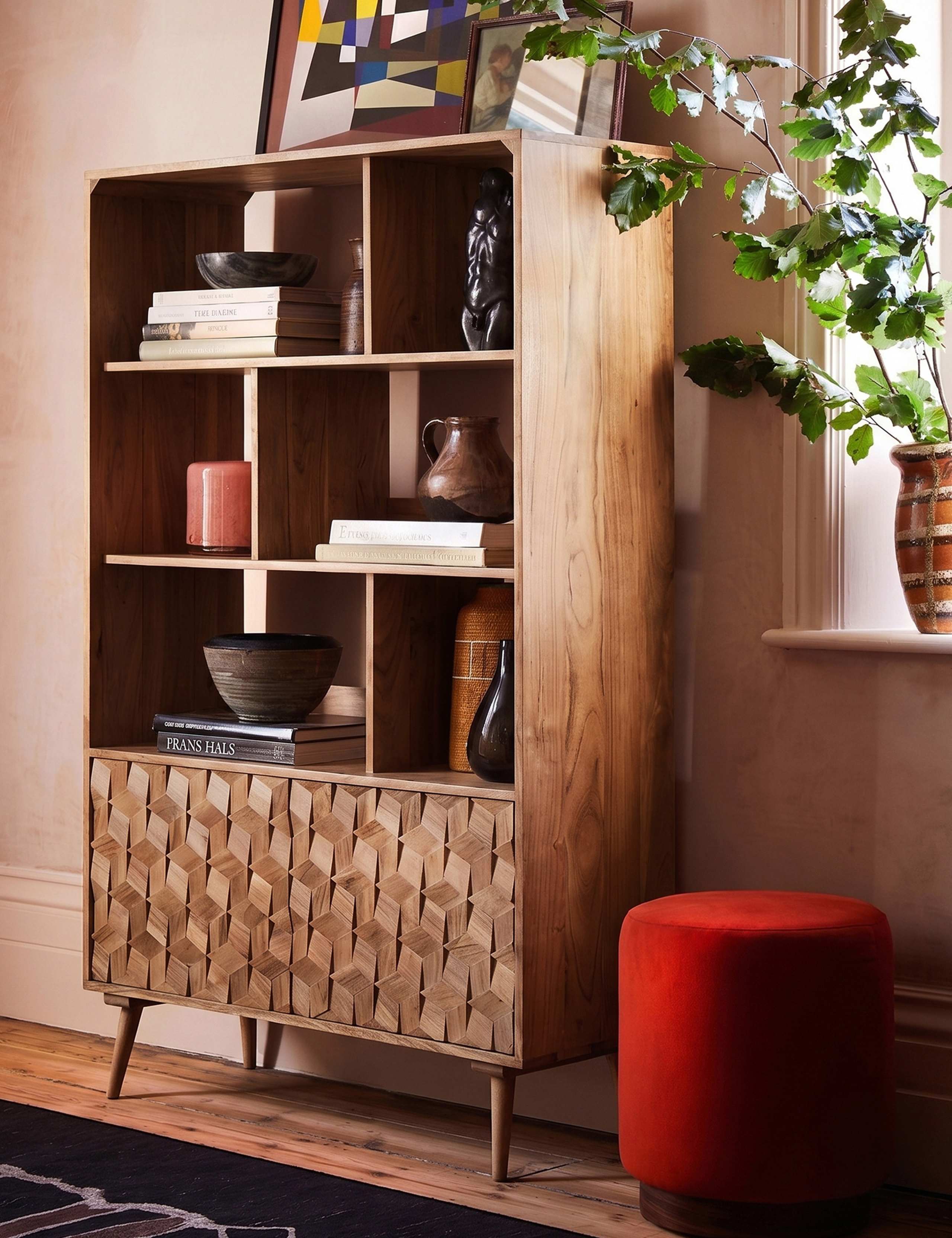 Terning Mango Wood 2 Door Shelving 5 of 6