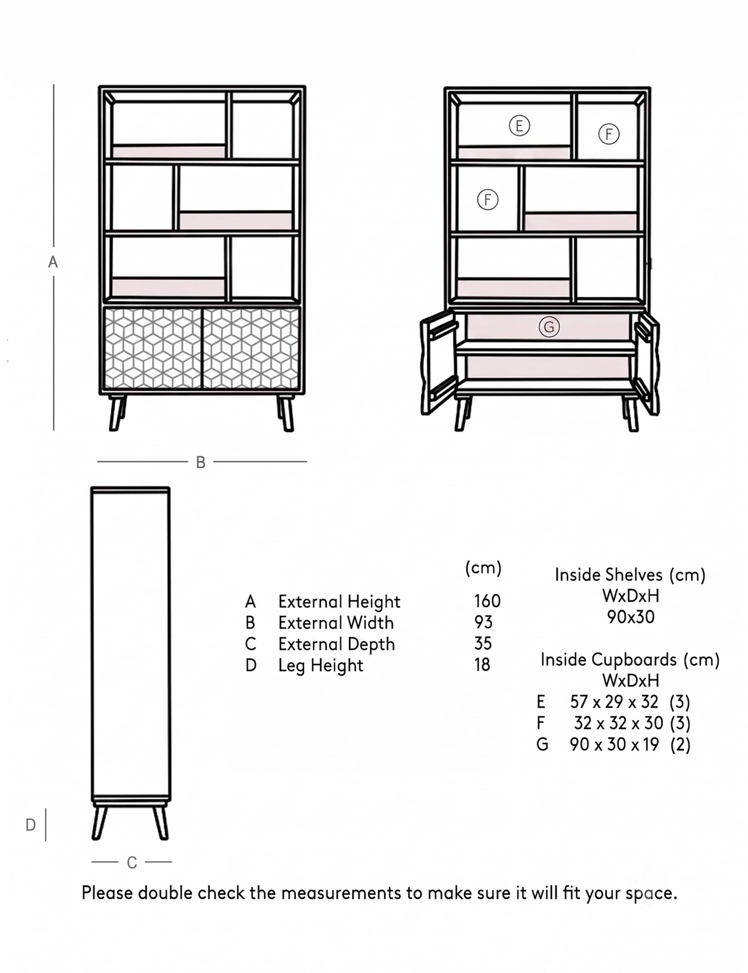 Terning Mango Wood 2 Door Shelving 6 of 6