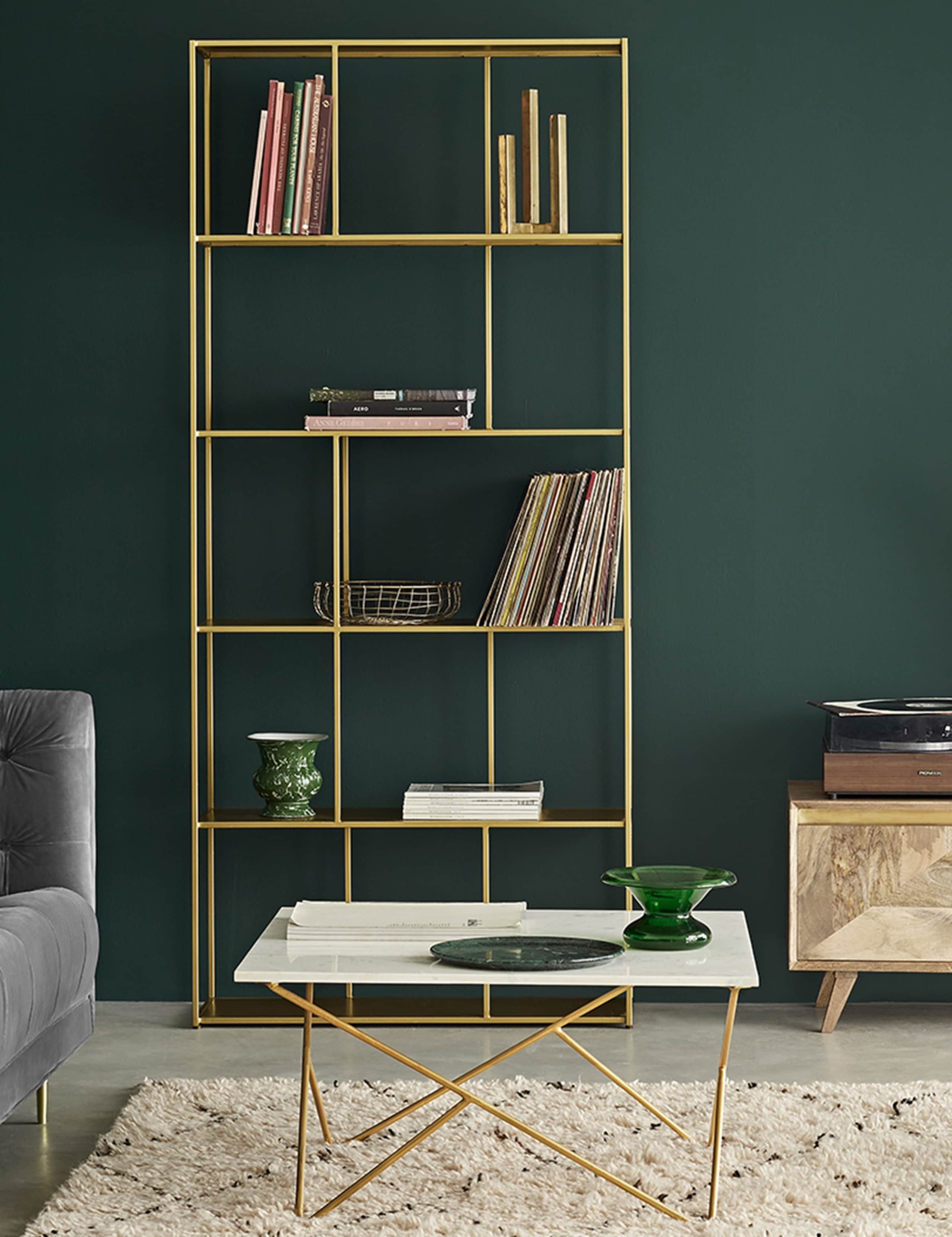 Aero Brass Effect Metal Shelving Unit 4 of 5