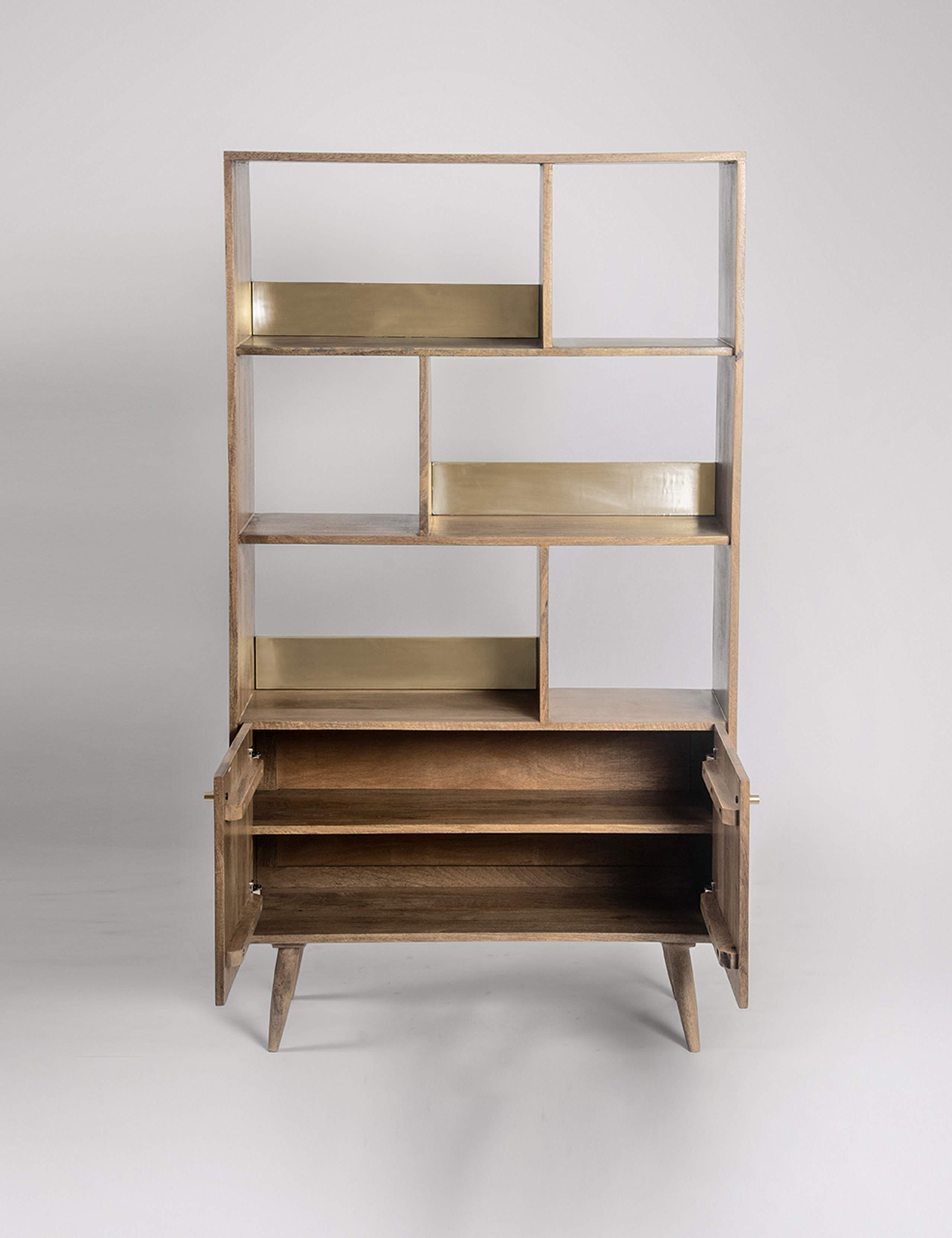 Fresco Mango Wood 2 Door Shelving 3 of 6
