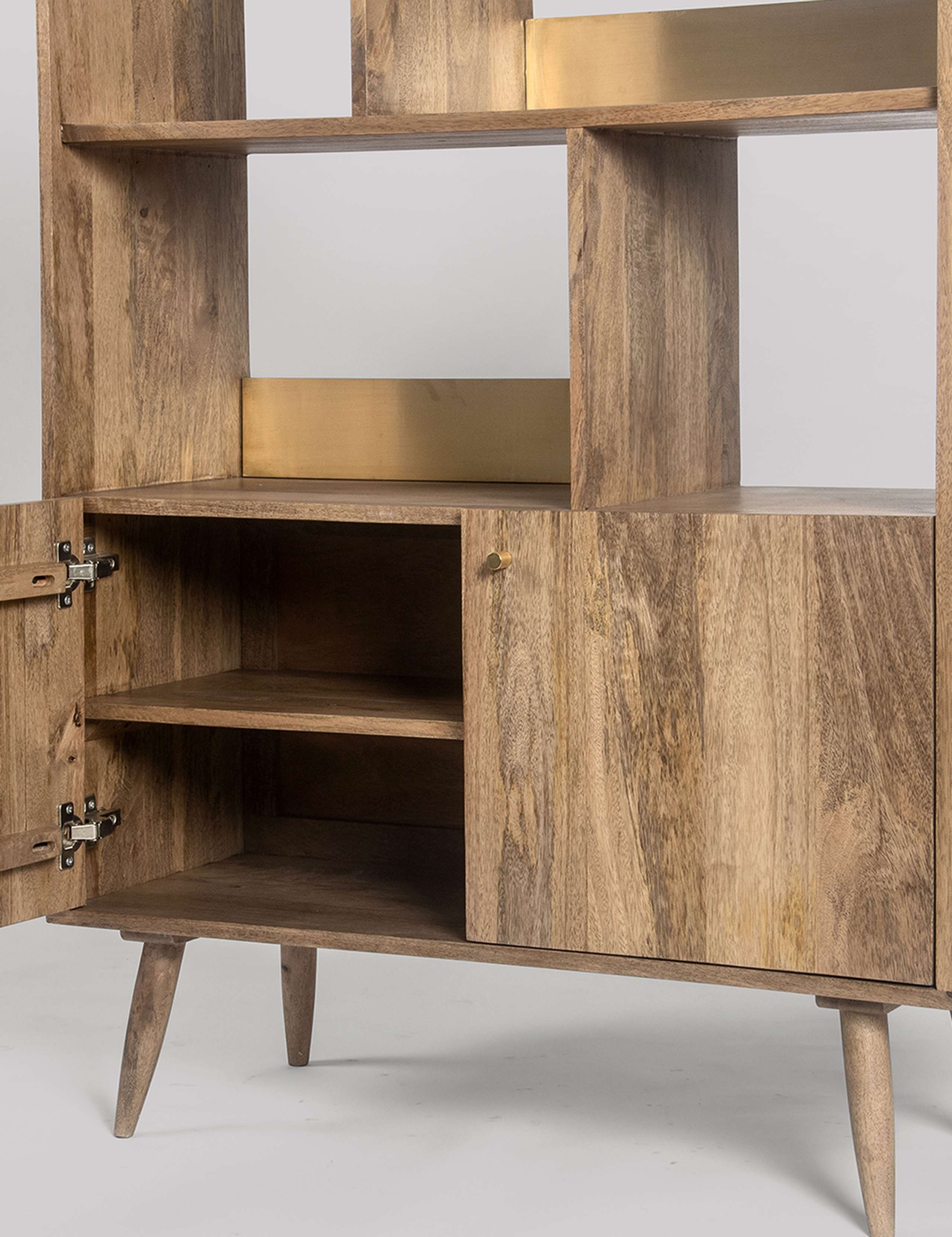 Fresco Mango Wood 2 Door Shelving 4 of 6