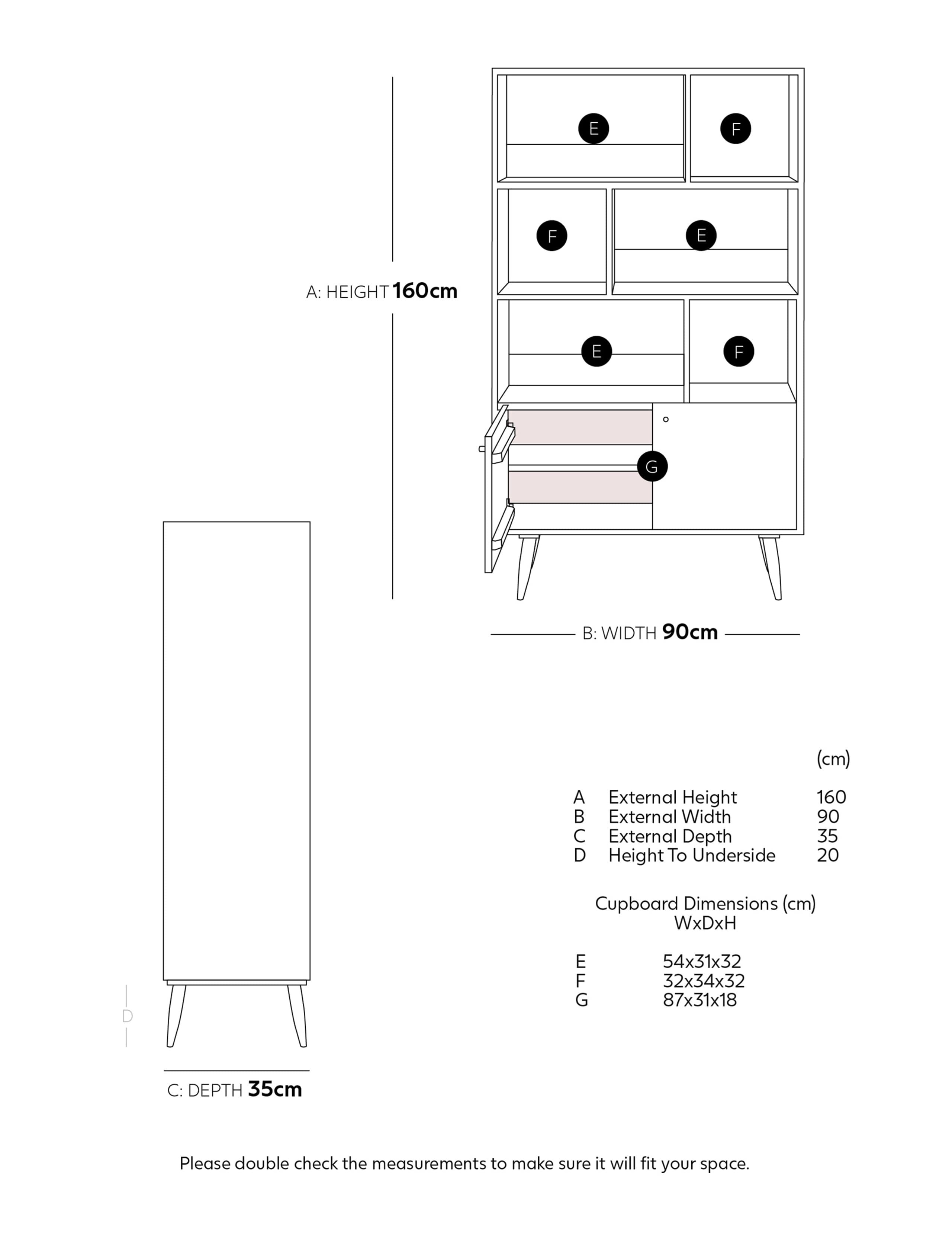 Fresco Mango Wood 2 Door Shelving 6 of 6