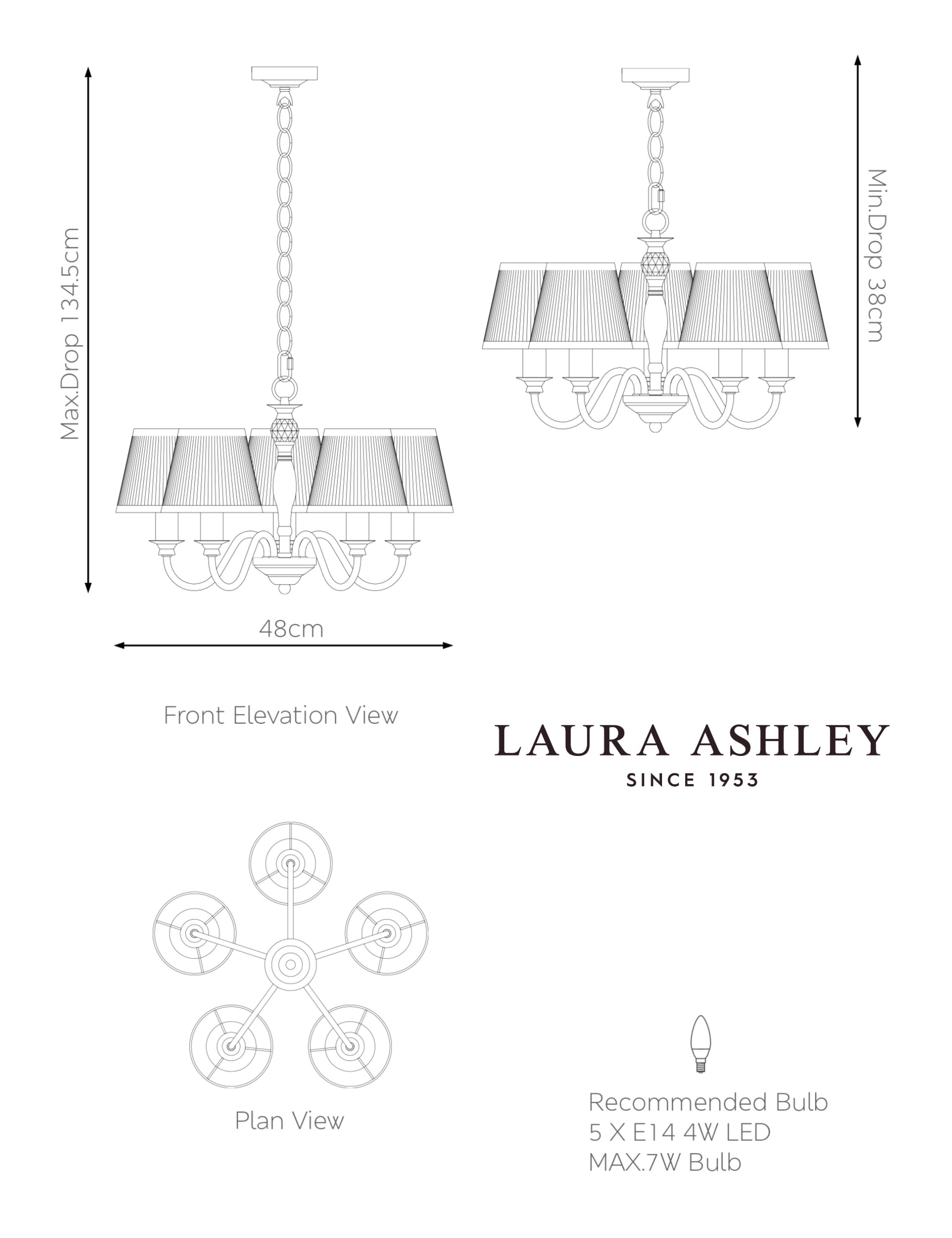 Ellis Five Arm Pendant Light 3 of 3