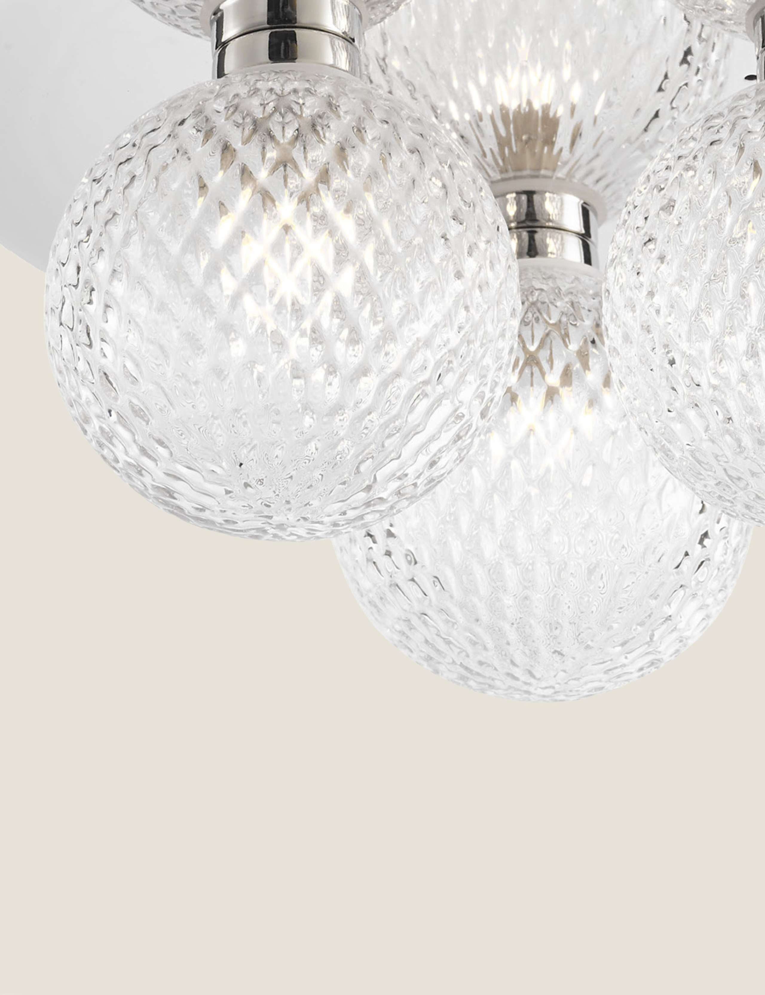 Prague Faceted Glass Flush Ceiling Light 2 of 4