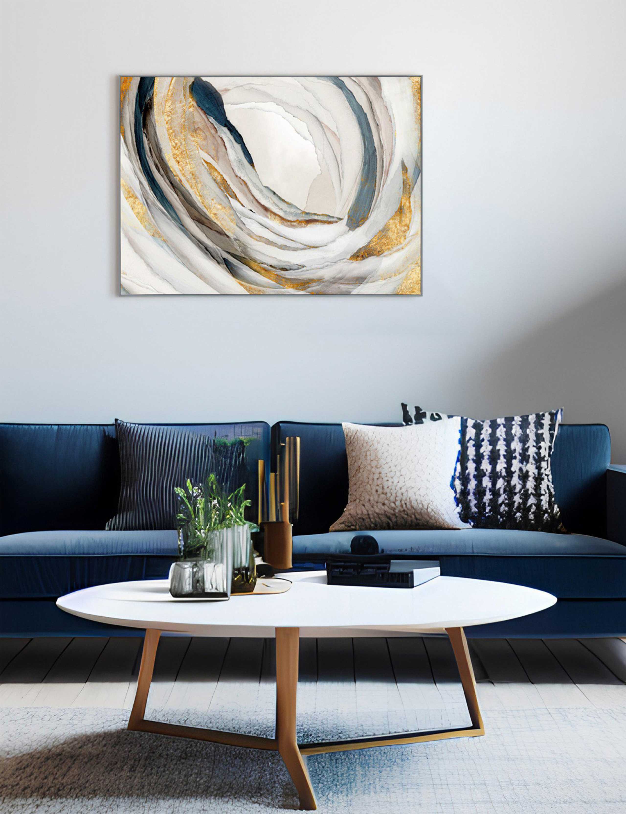 Whirl Rectangle Framed Art 1 of 1