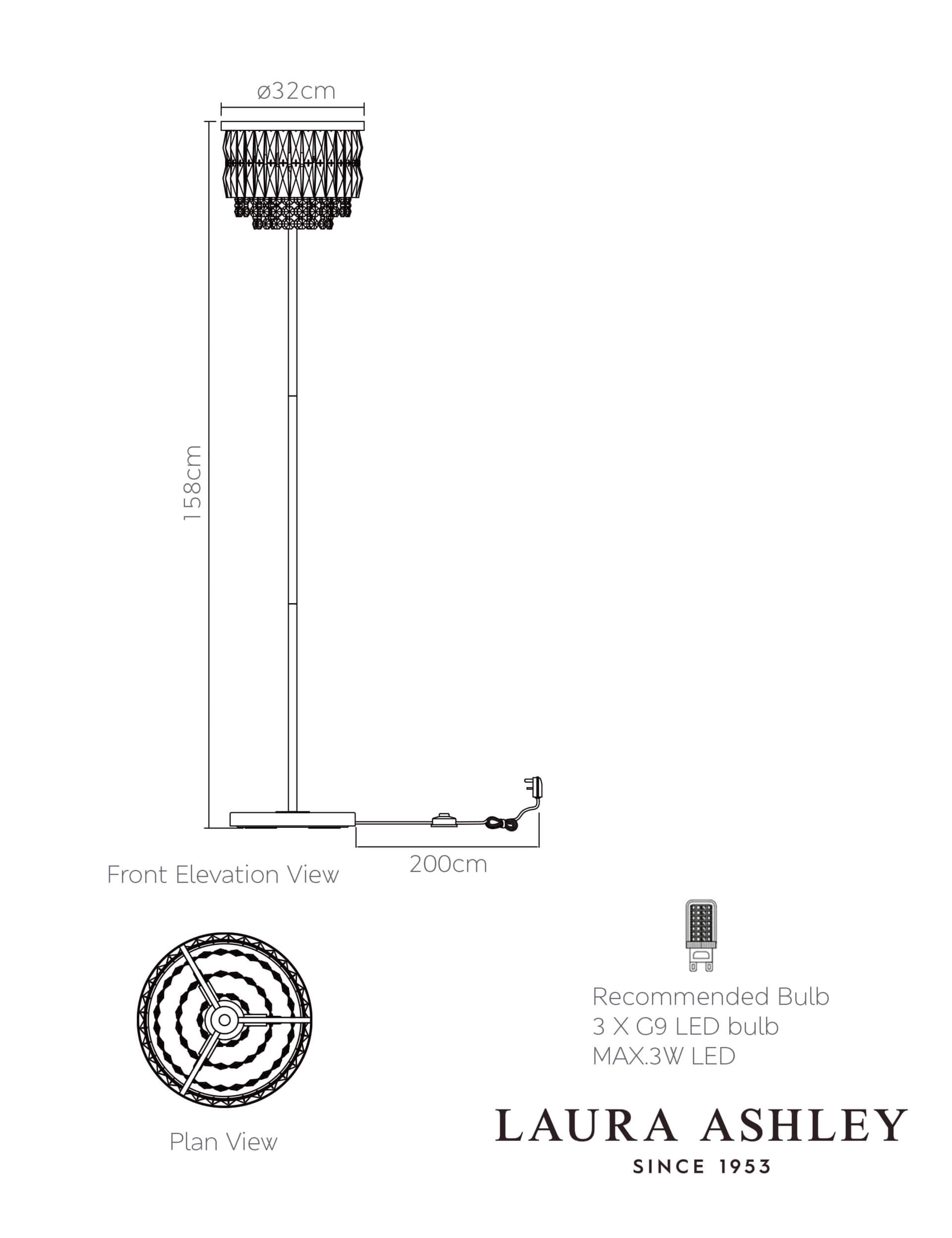 Rhosill Faceted Glass Floor Lamp 6 of 6