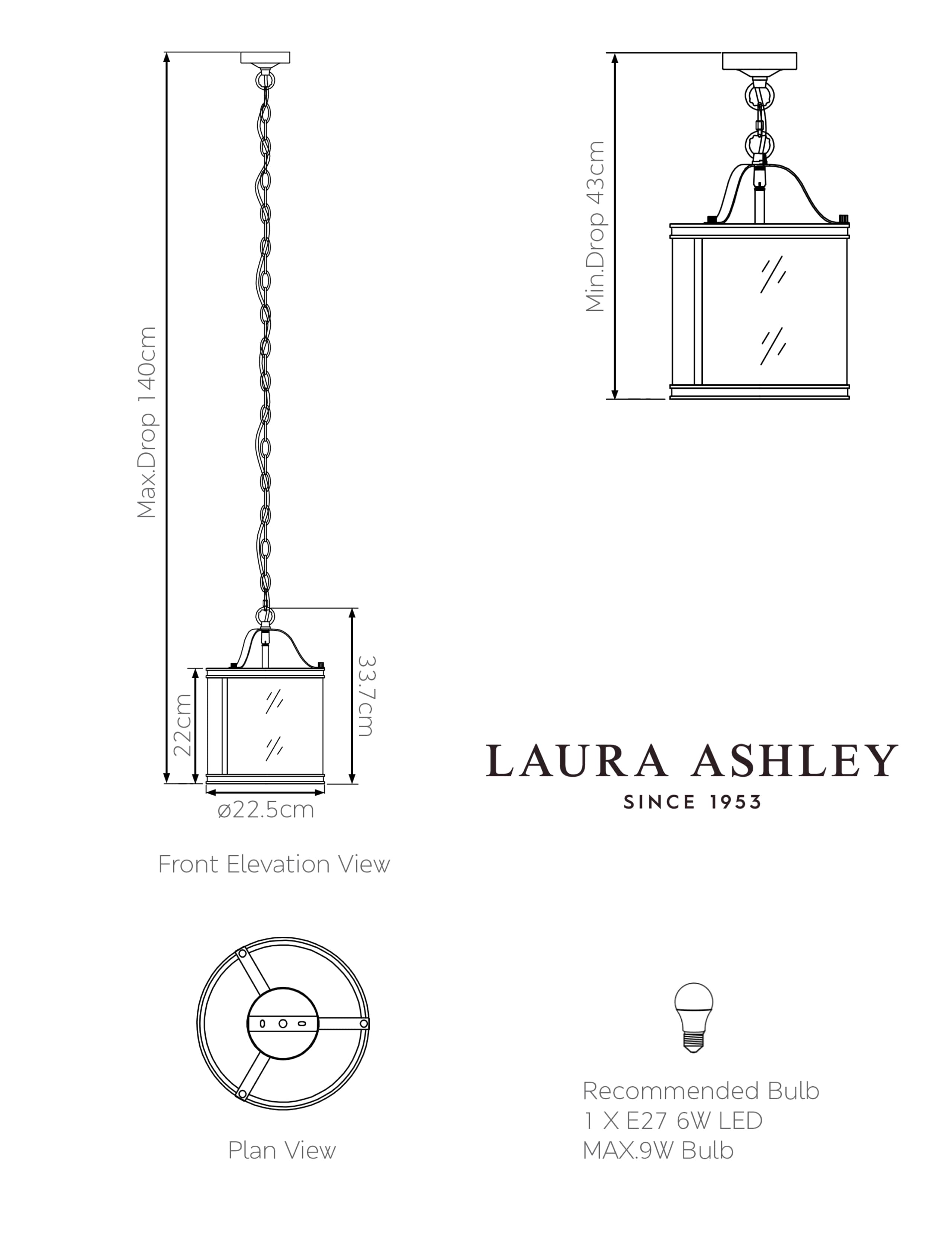 Harrington Metal Pendant Light 5 of 5