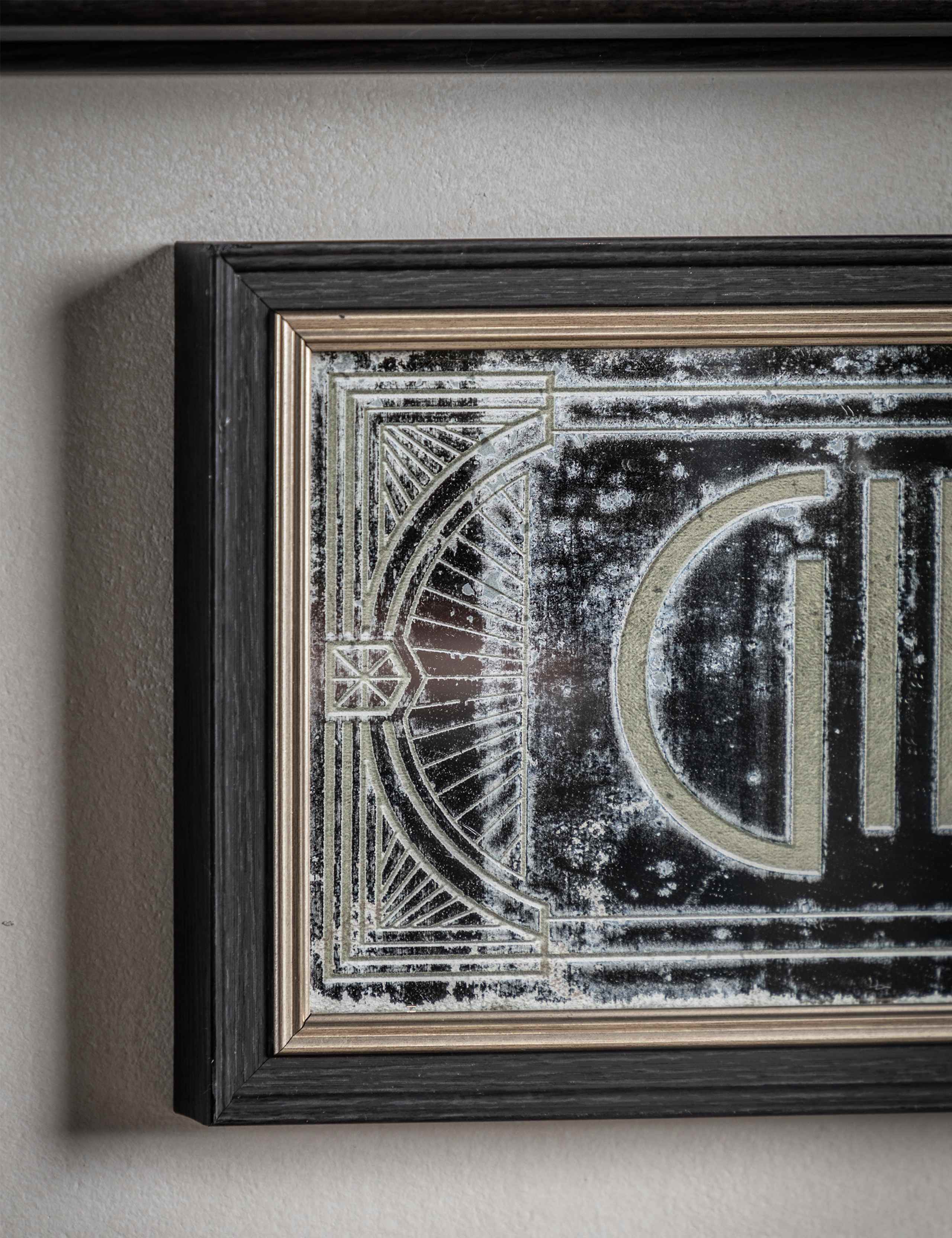 Gin Bar Wooden Frame Medium Wall Mirror 2 of 3