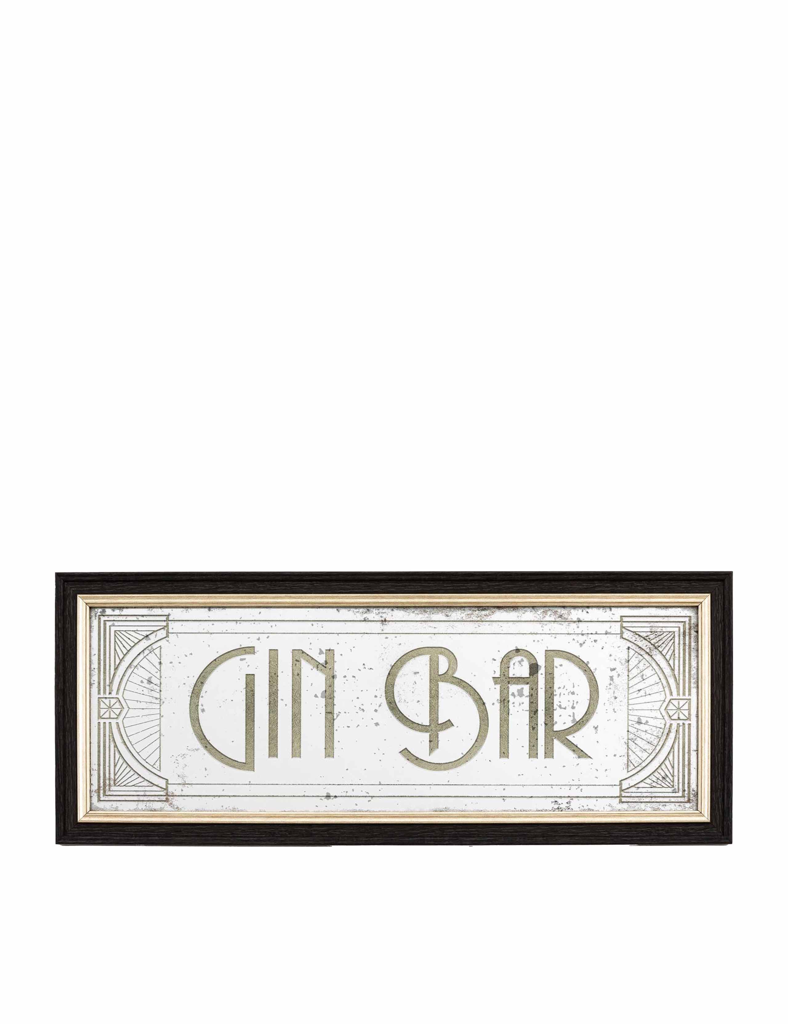 Gin Bar Wooden Frame Medium Wall Mirror 3 of 3