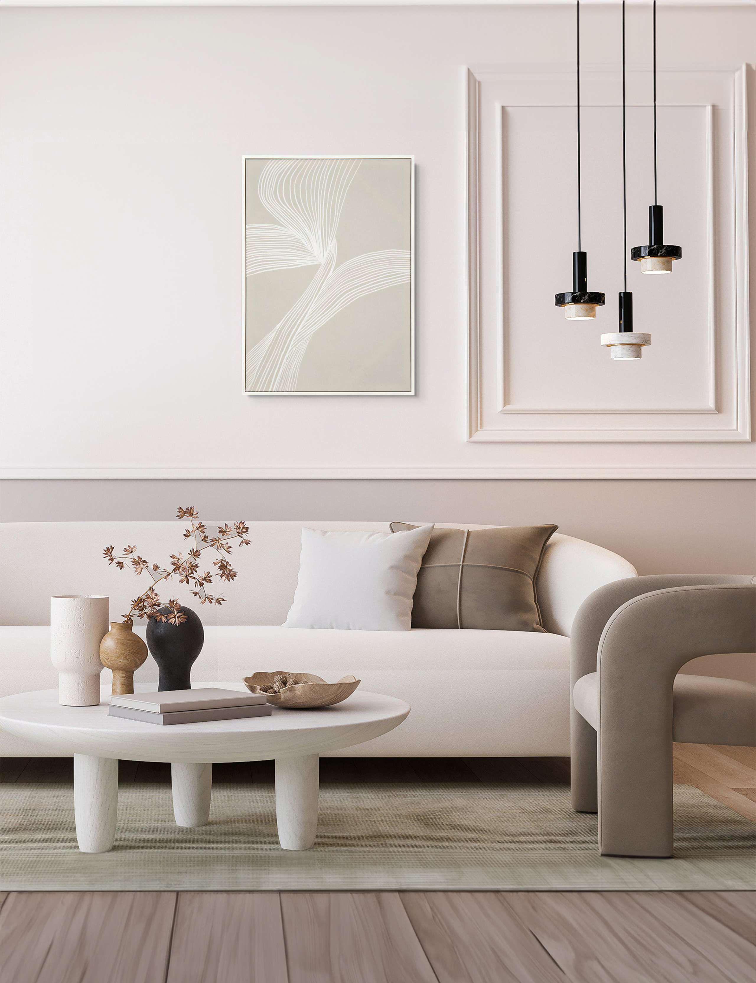 Entwined Abstract Rectangle Framed Art 1 of 3