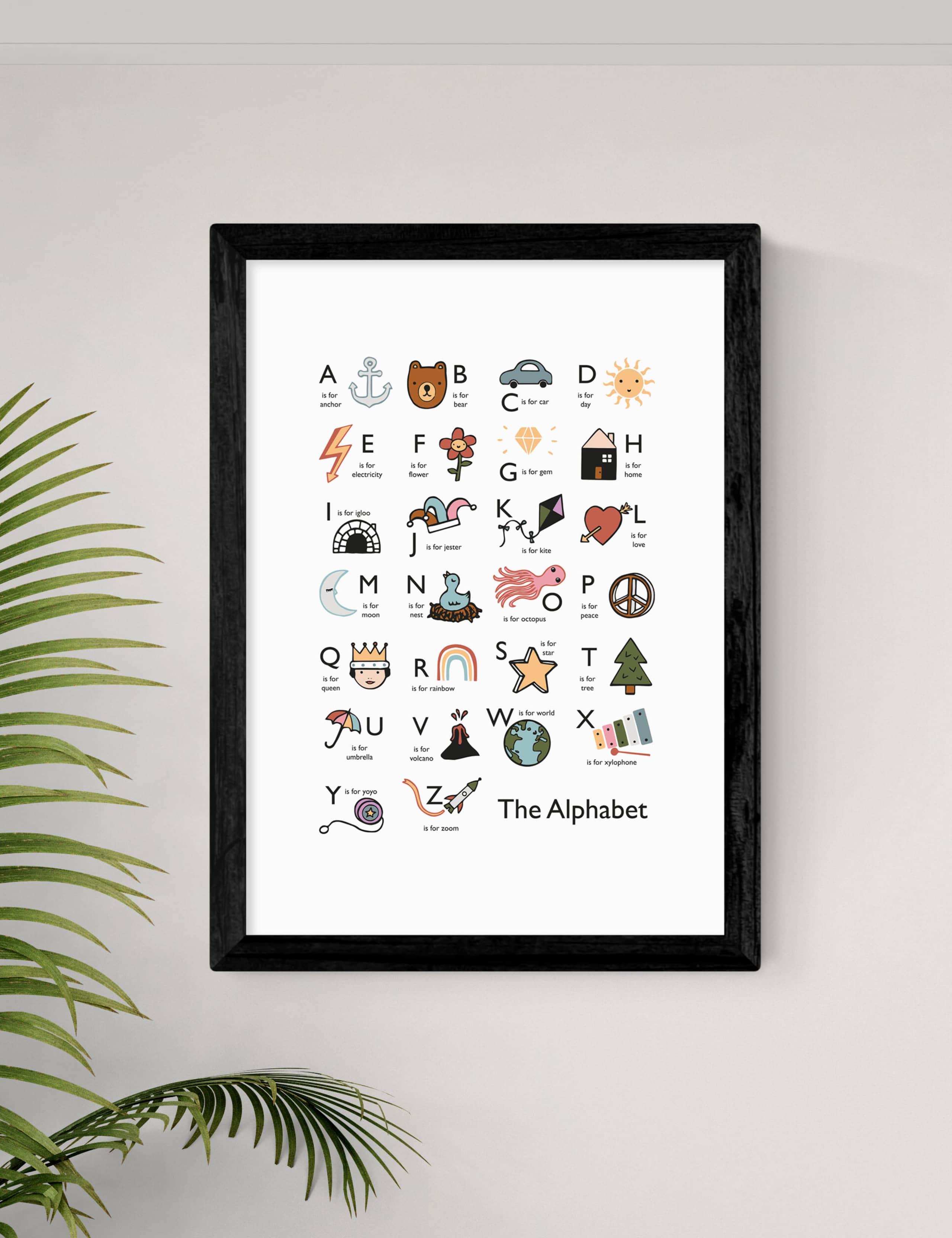 Alphabet In White Framed Art 2 of 2