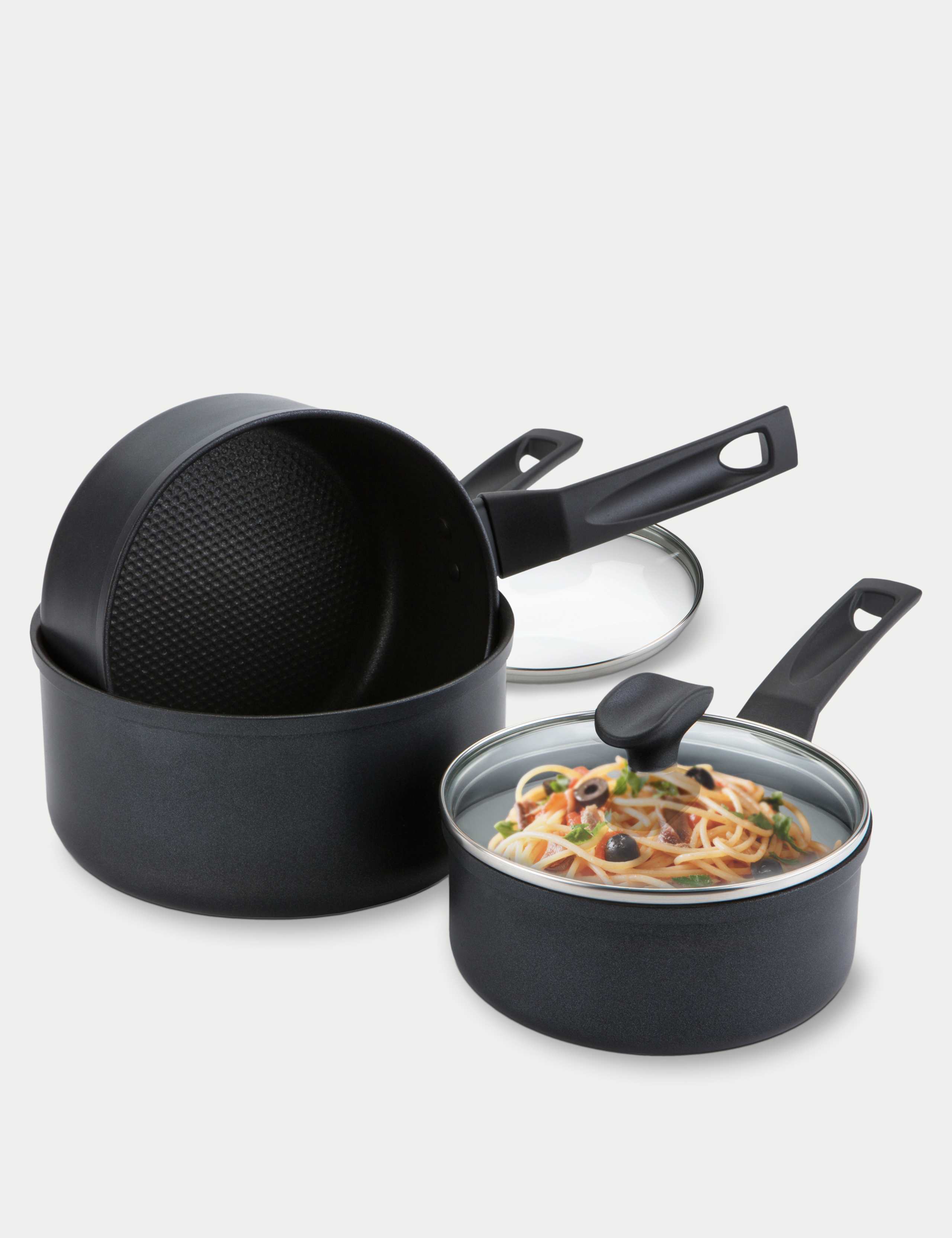 9 x Tougher Non Stick Saucepan Set of 3 7 of 7