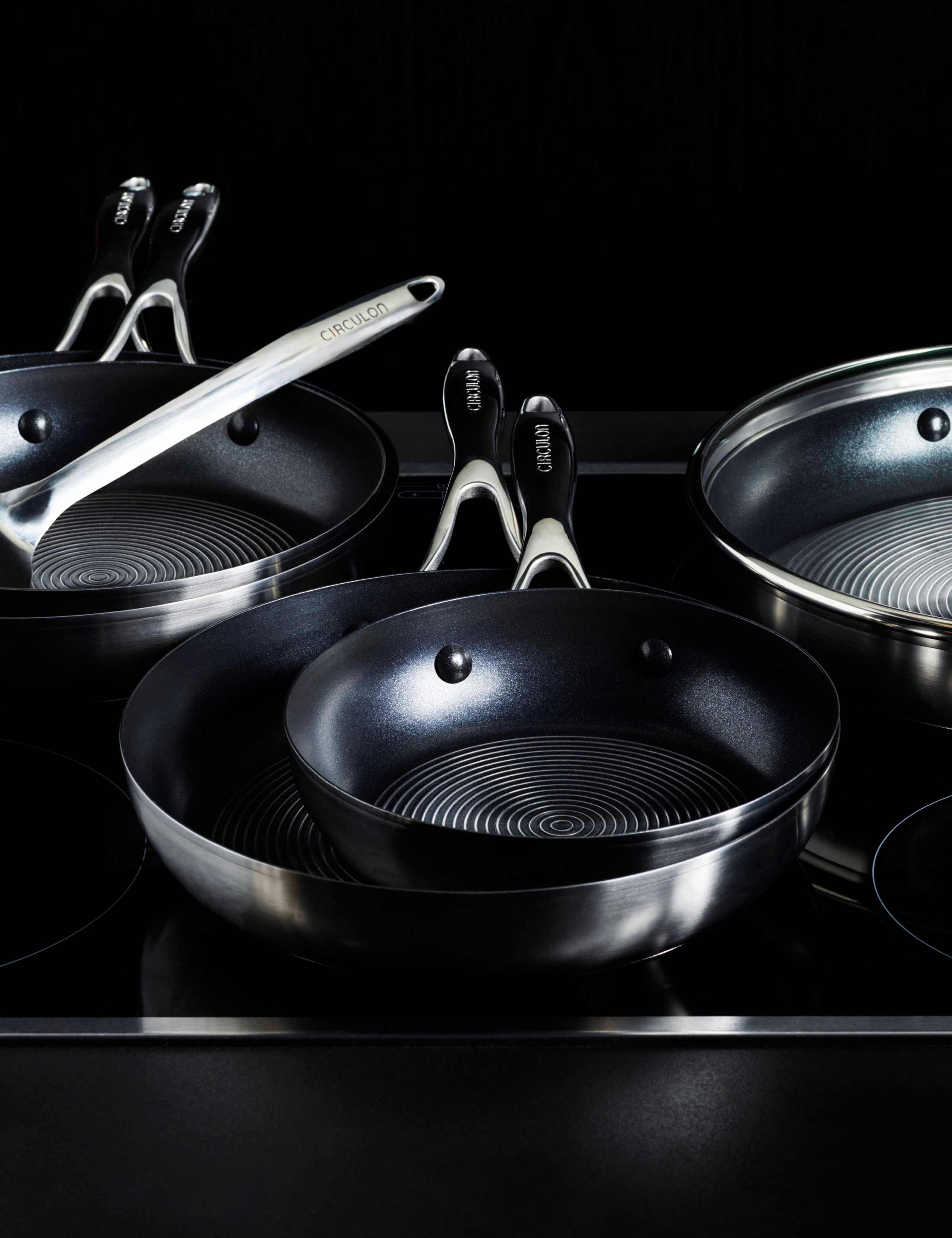 S Series Stainless Steel Frying Pan Set 5 of 5