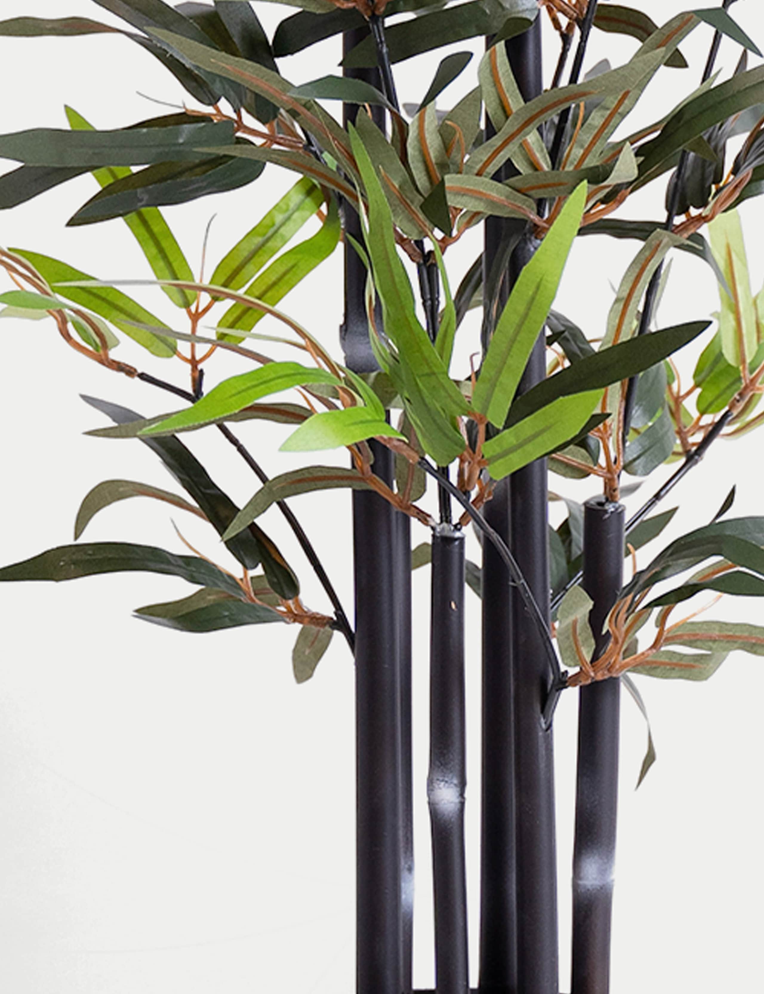 4ft Artificial Black Stem Bamboo in Pot 2 of 3