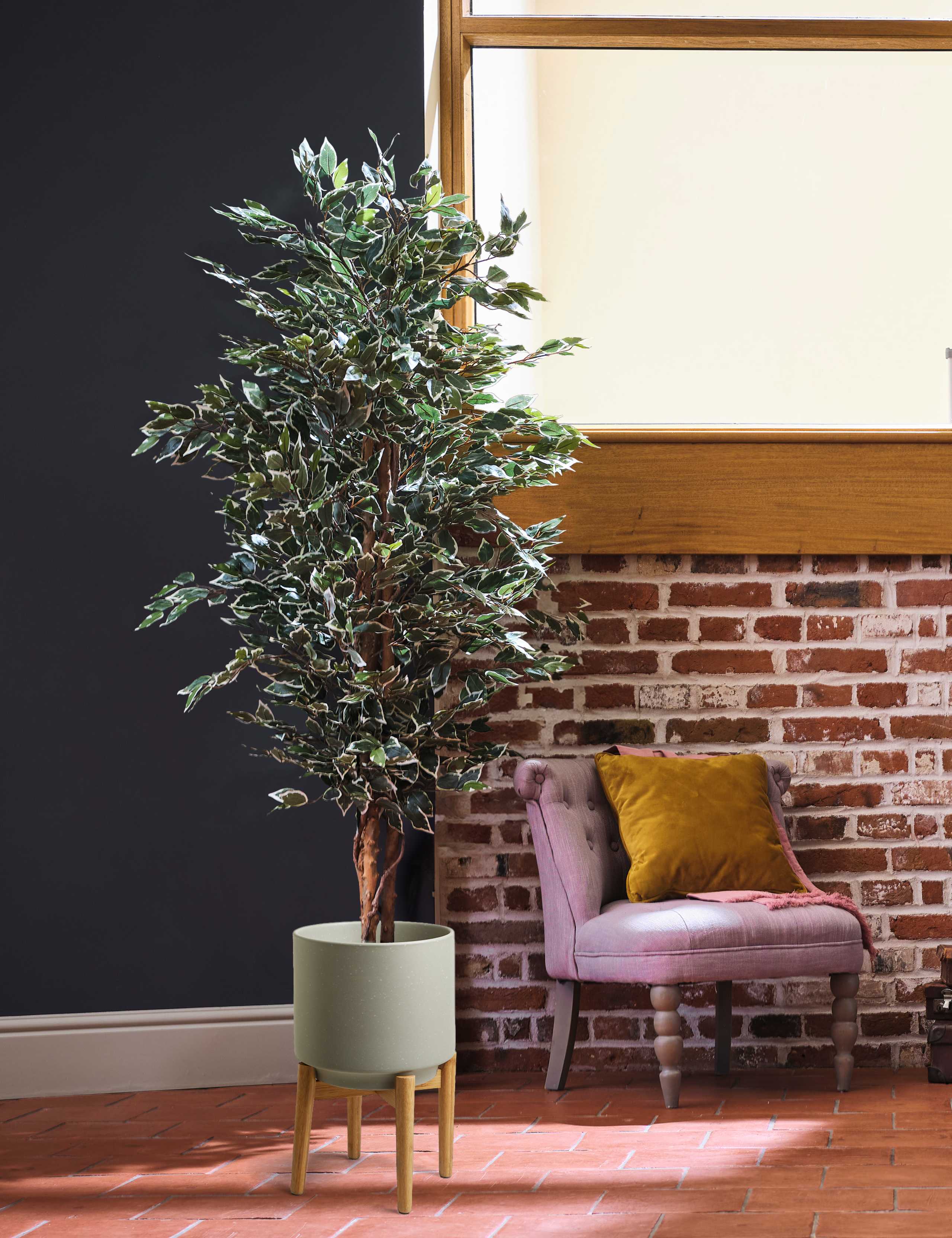 5ft Artificial Ficus Tree 2 of 3