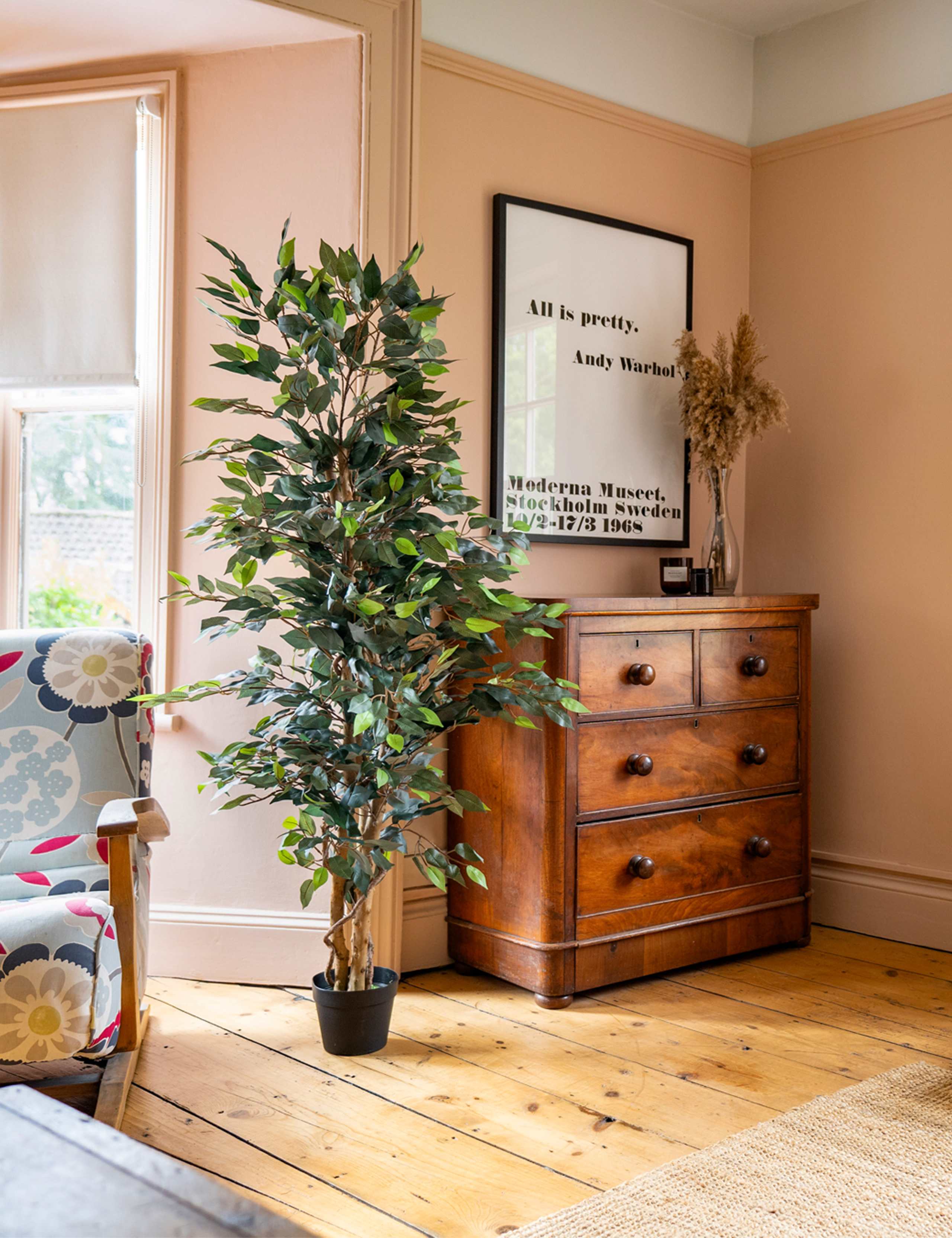 5ft Artificial Ficus Tree in Pot 4 of 4