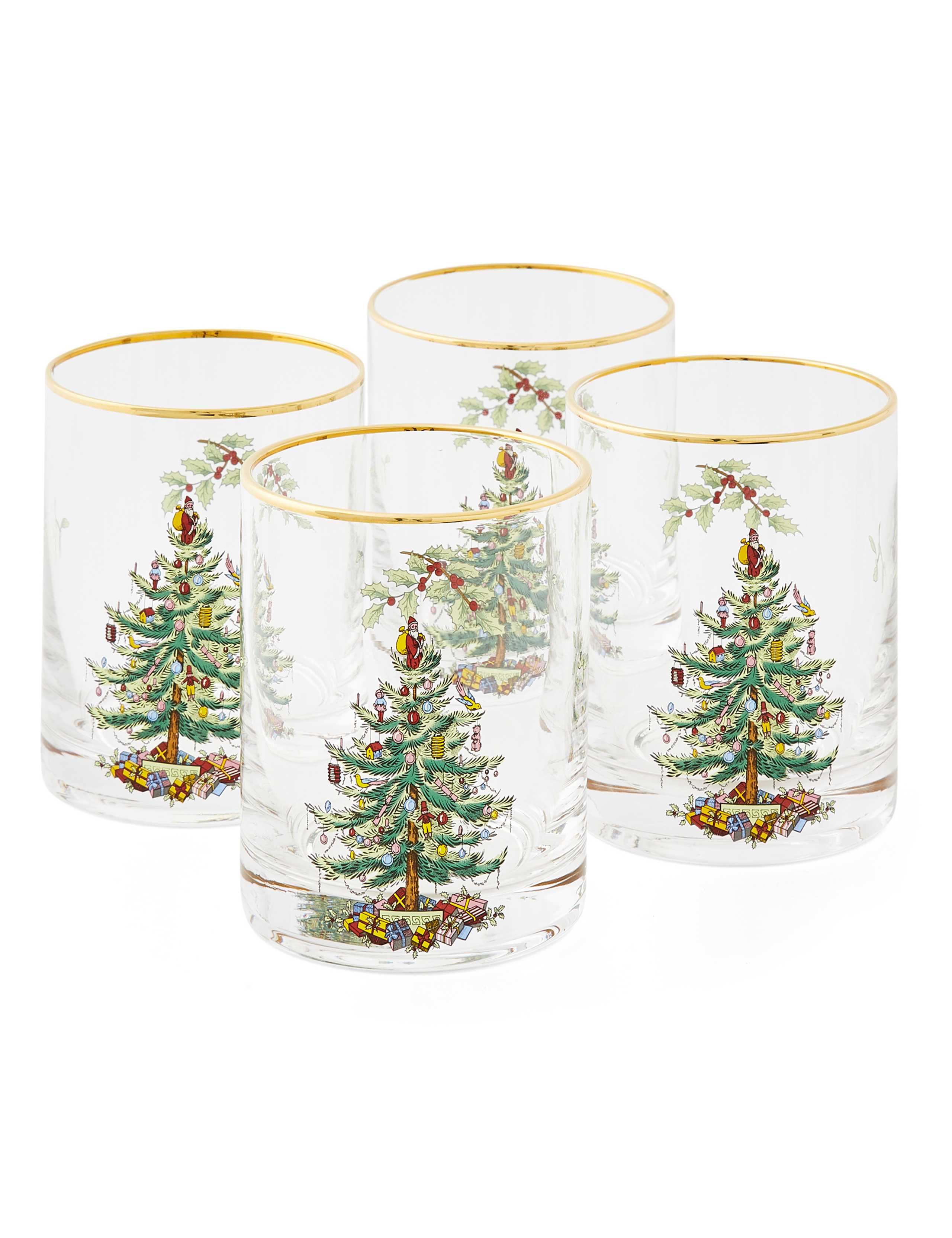 Set of 4 Christmas Tree Tumblers 2 of 8