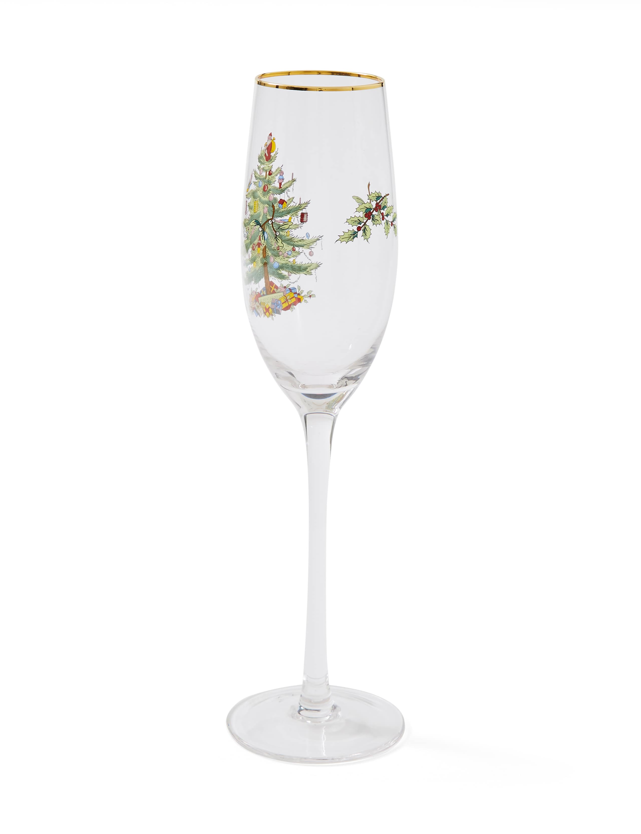 Set of 4 Christmas Tree Champagne Flutes 5 of 6