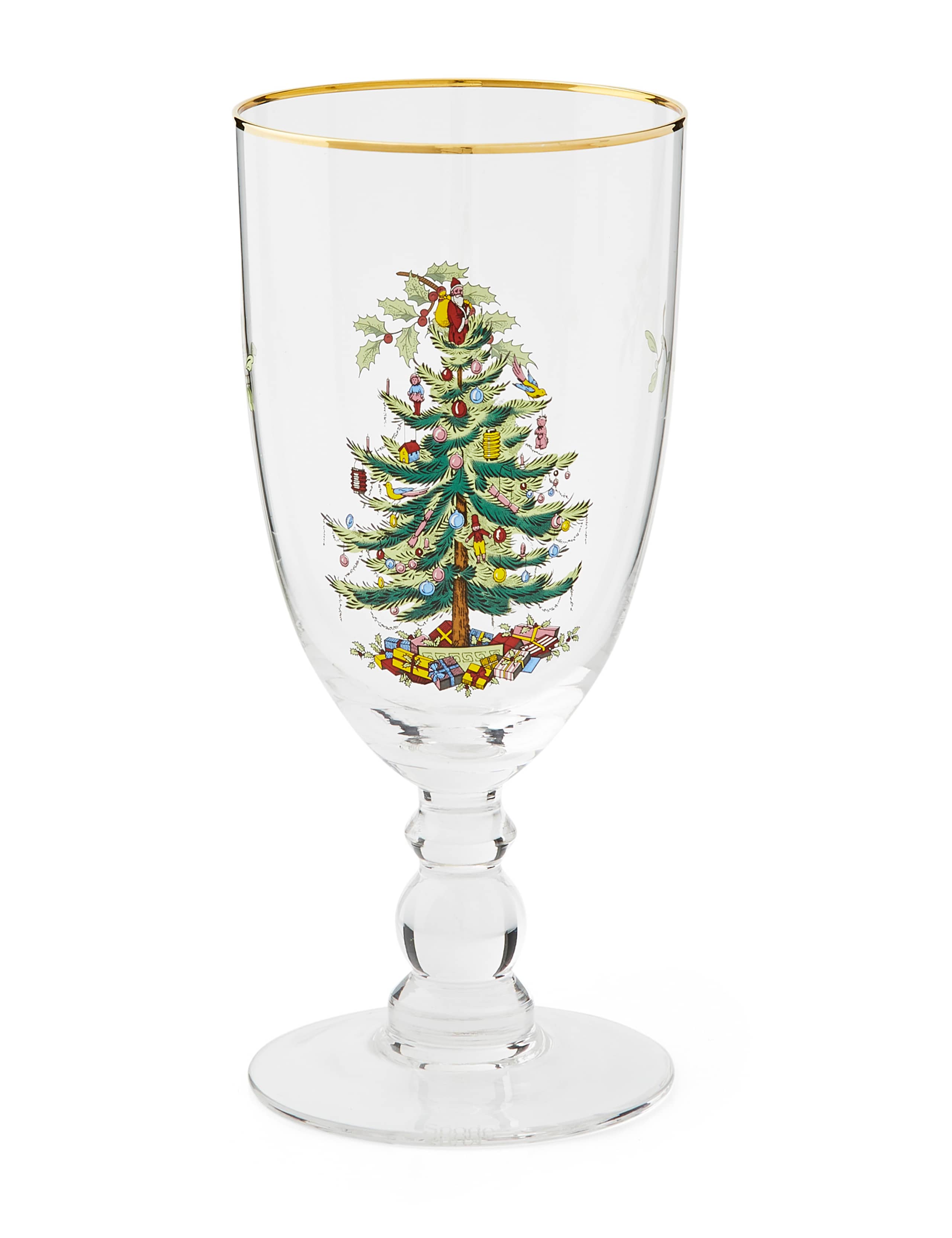 Set of 4 Christmas Tree Wine Tumblers 3 of 8
