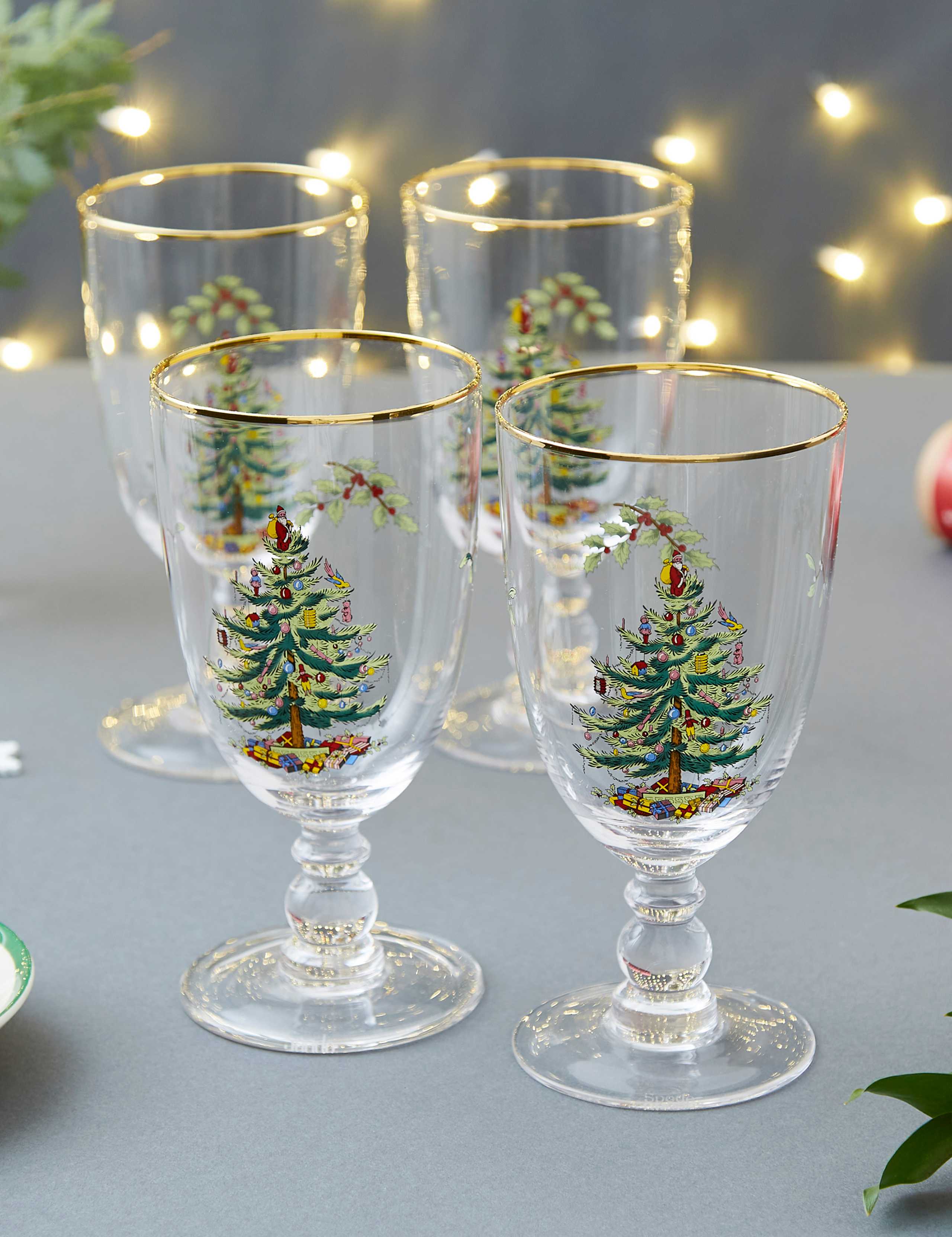Set of 4 Christmas Tree Wine Tumblers 5 of 8