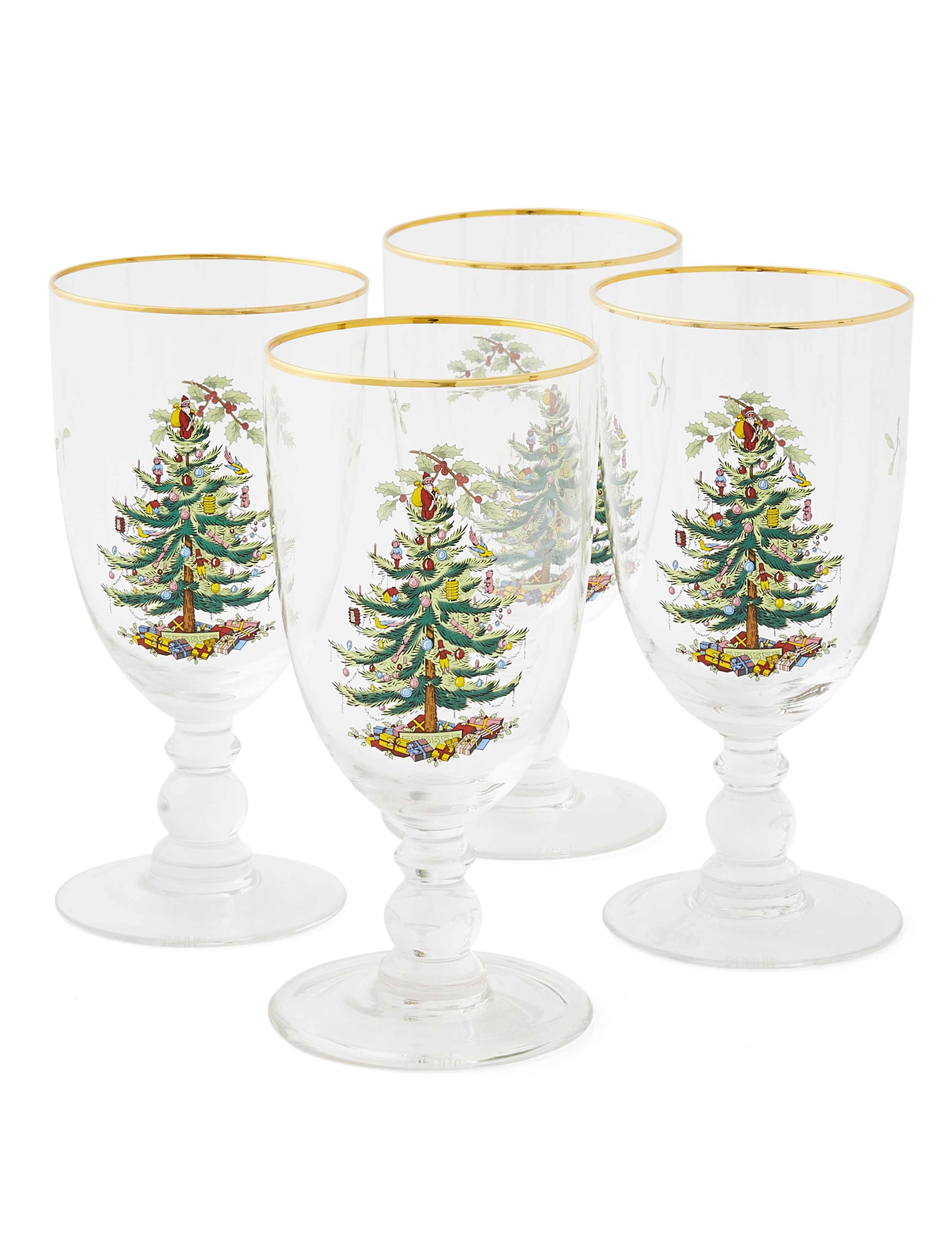 Set of 4 Christmas Tree Wine Tumblers 2 of 8