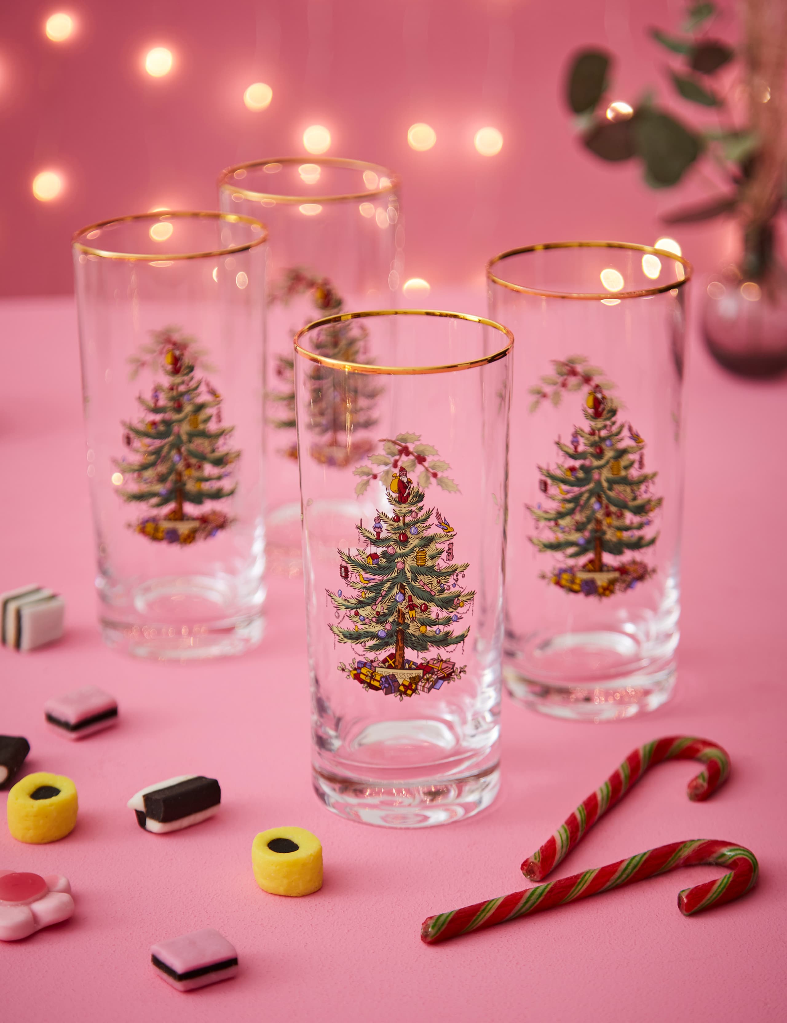 Set of 4 Christmas Tree Hi Ball Glasses 5 of 8