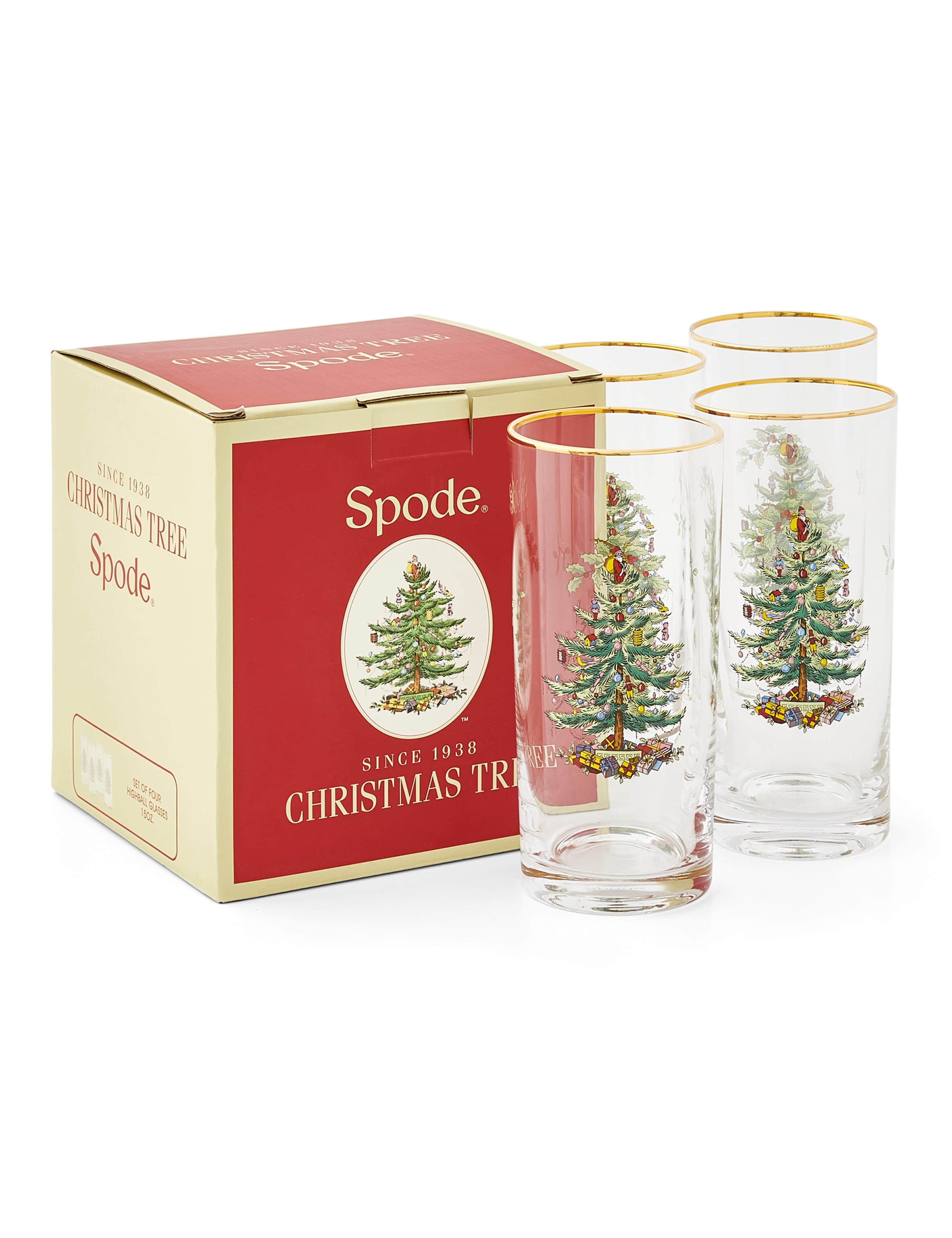 Set of 4 Christmas Tree Hi Ball Glasses 8 of 8