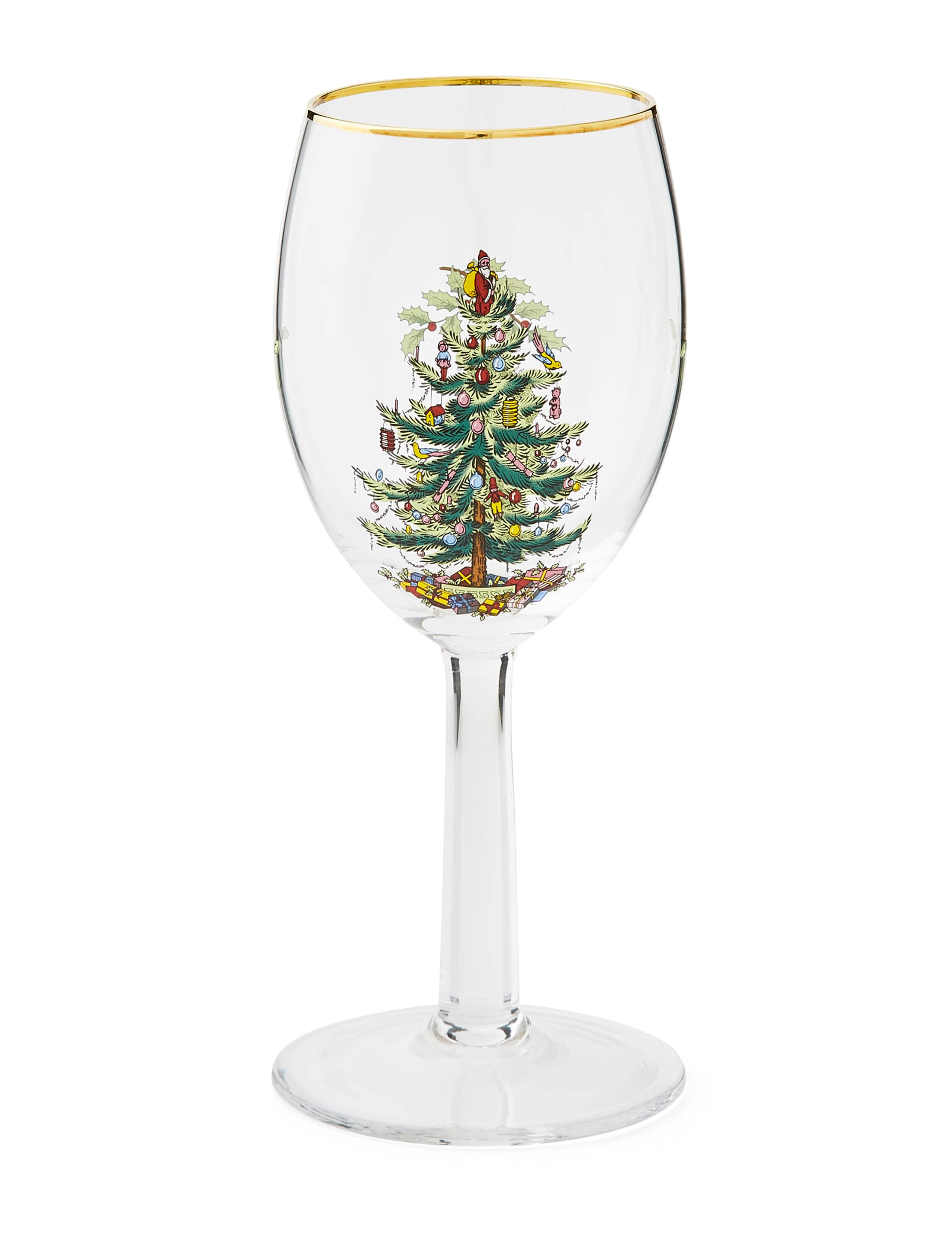 Set of 4 Christmas Tree Wine Glasses 5 of 7