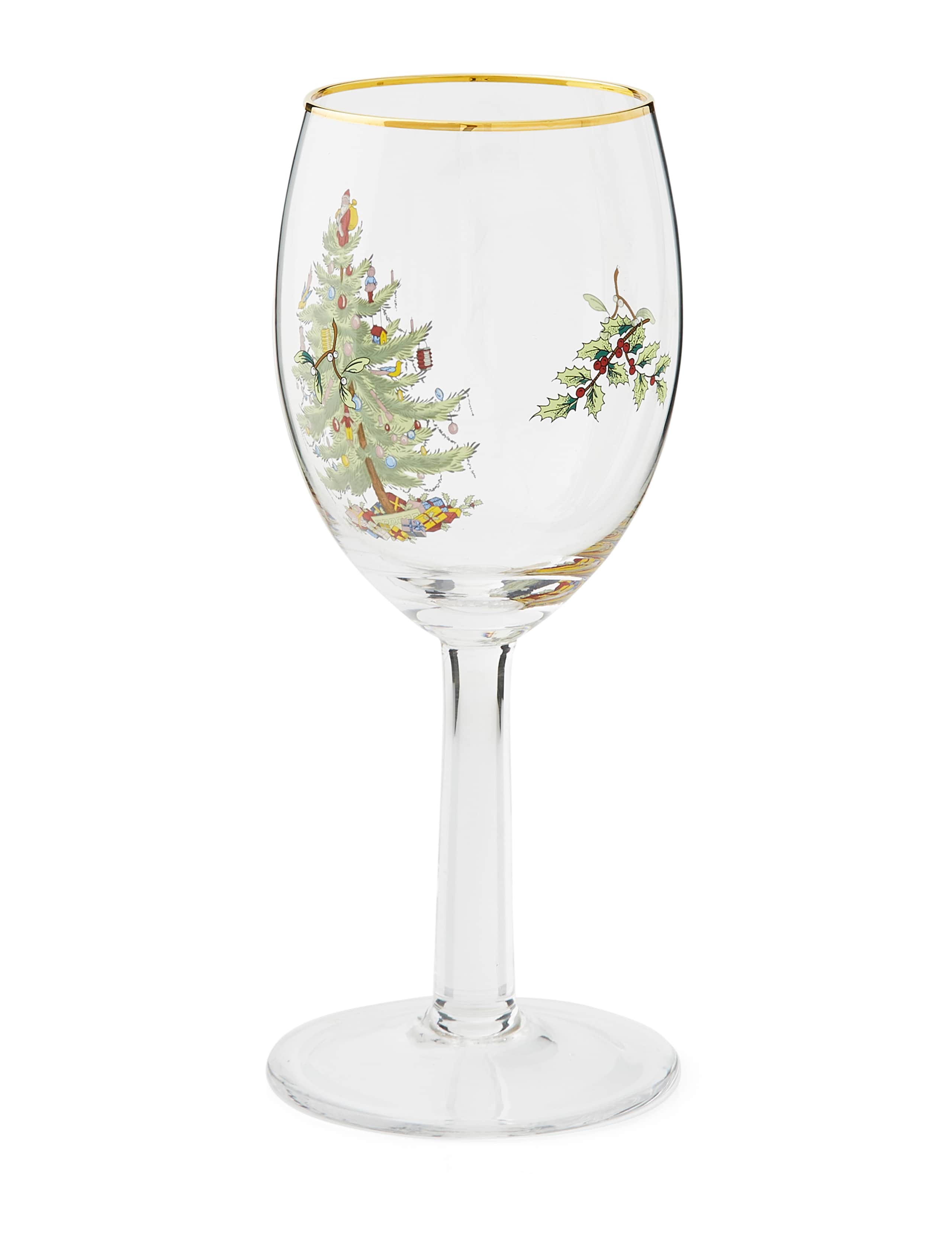 Set of 4 Christmas Tree Wine Glasses 7 of 7