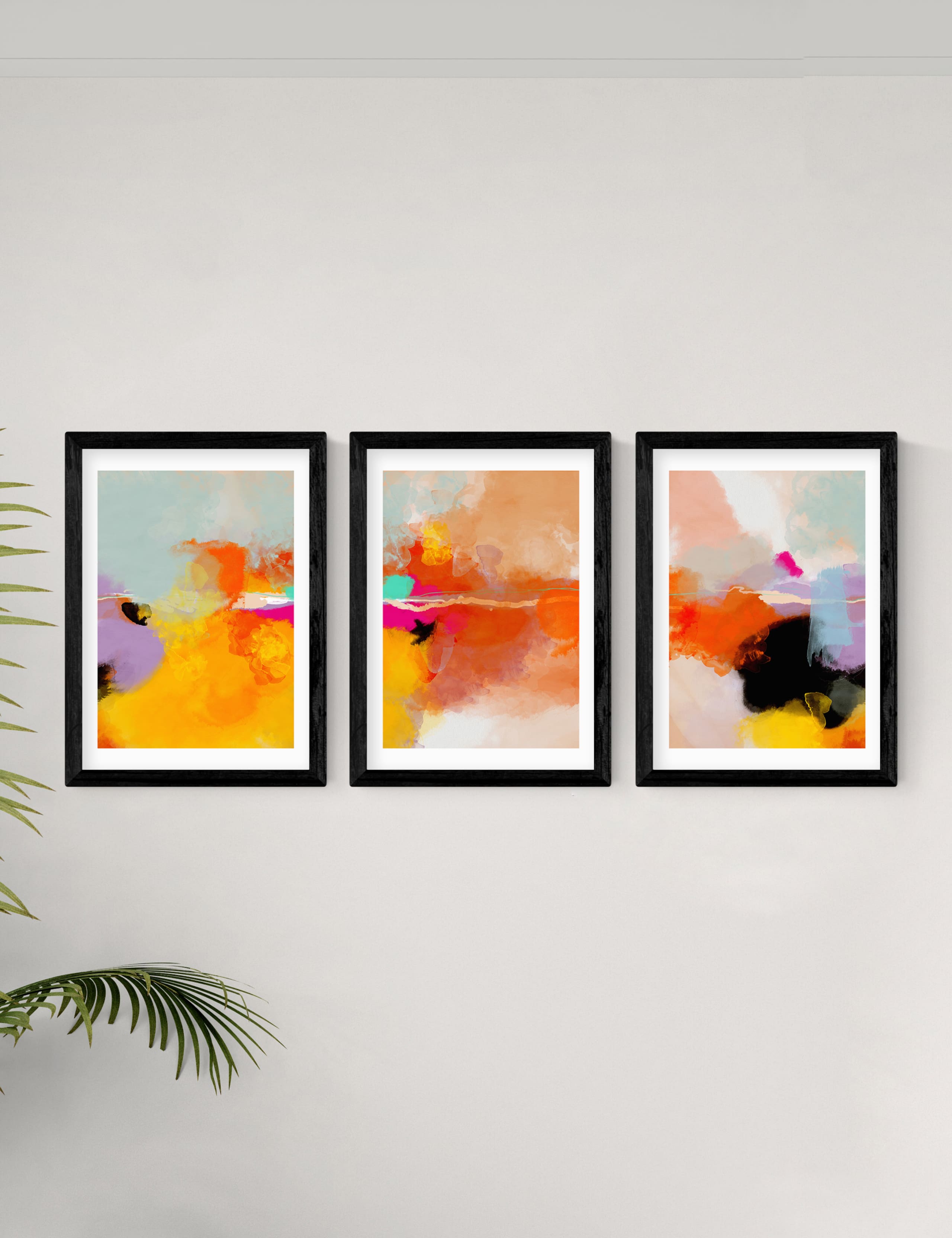 Fire Triptych Trio Set Framed Art 2 of 3