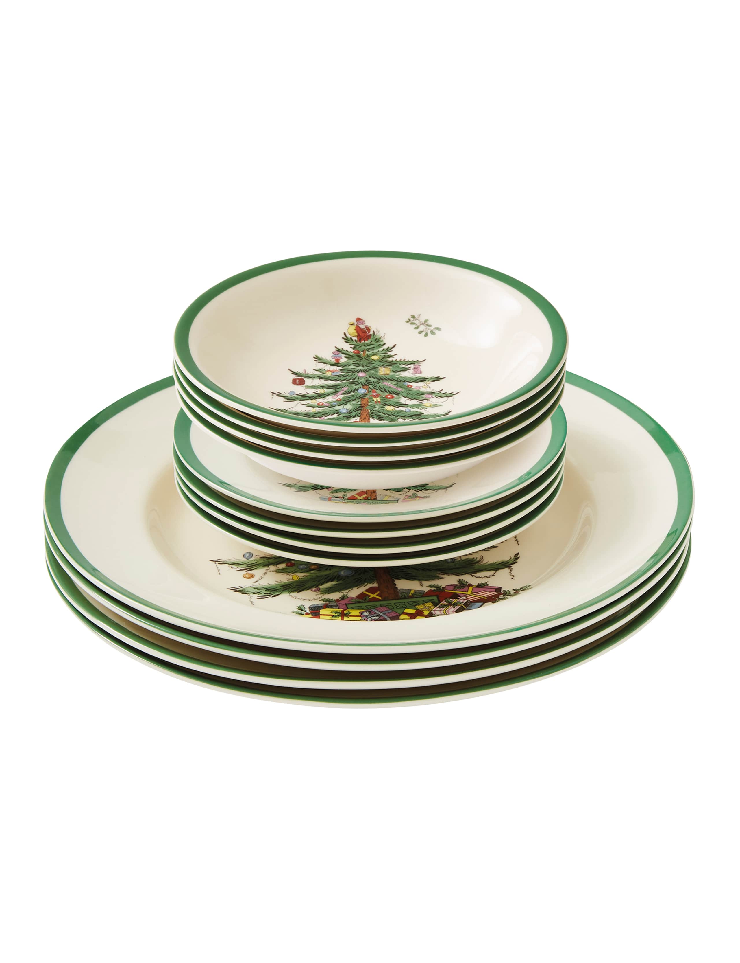 12 Piece Christmas Tree Dinner Set 2 of 4
