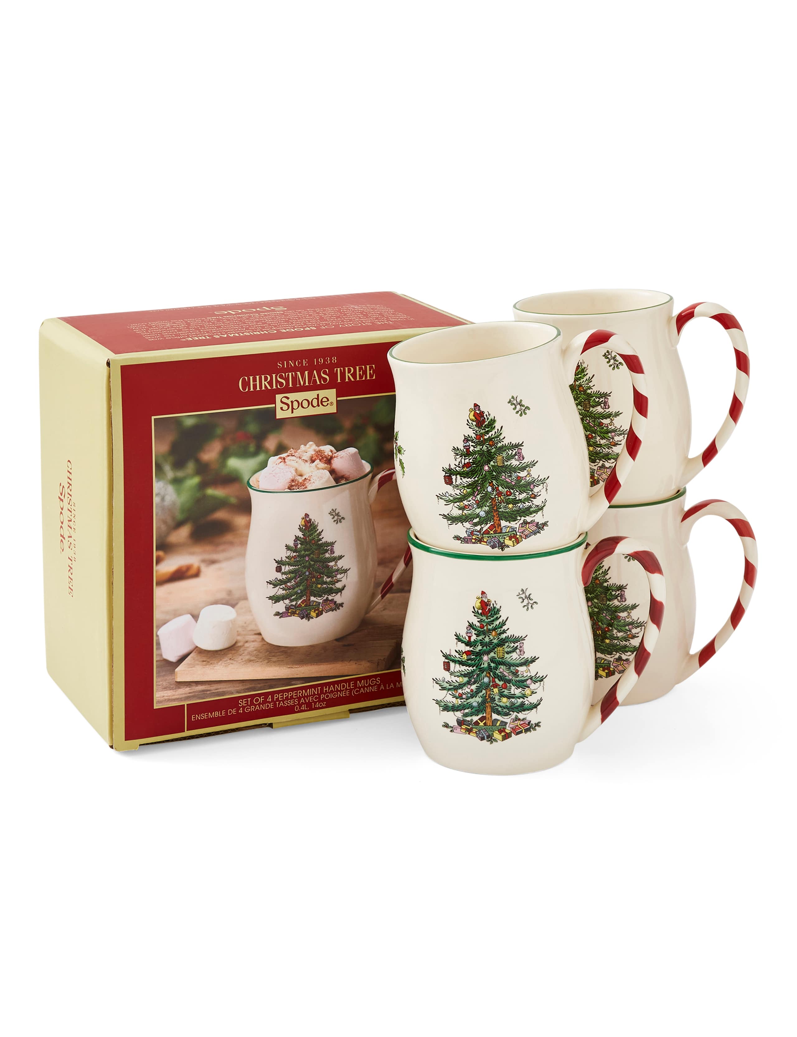 Set of 4 Christmas Tree Mugs 2 of 10