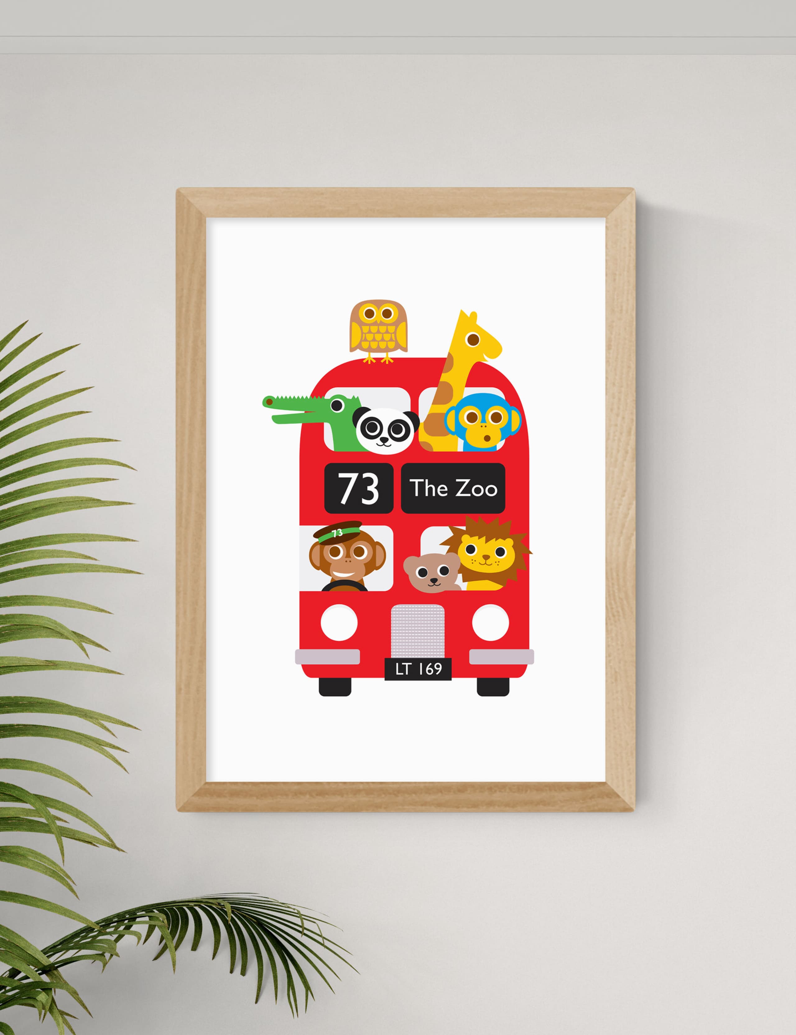 London Bus Zoo Framed Art 2 of 2