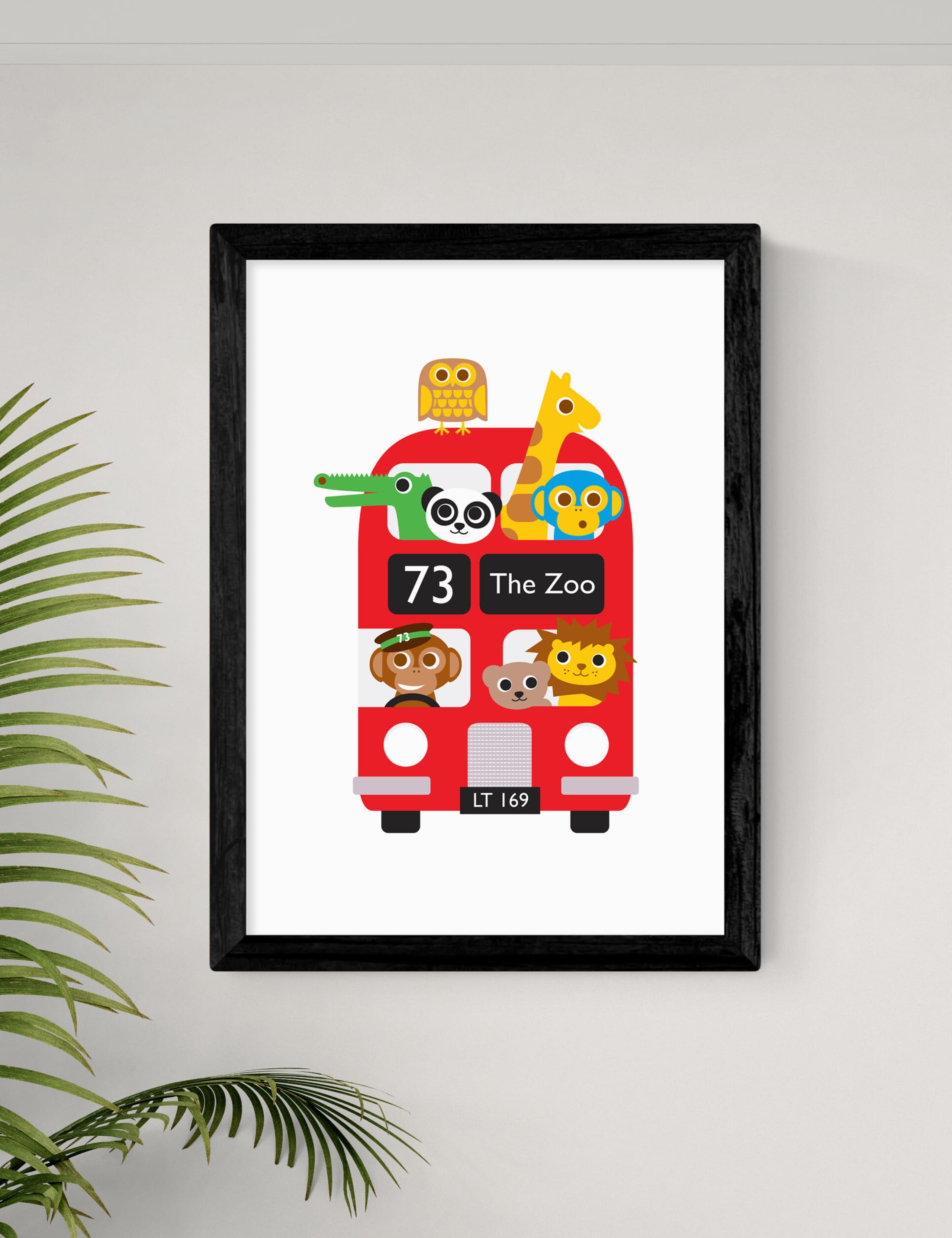 London Bus Zoo Framed Art 2 of 3