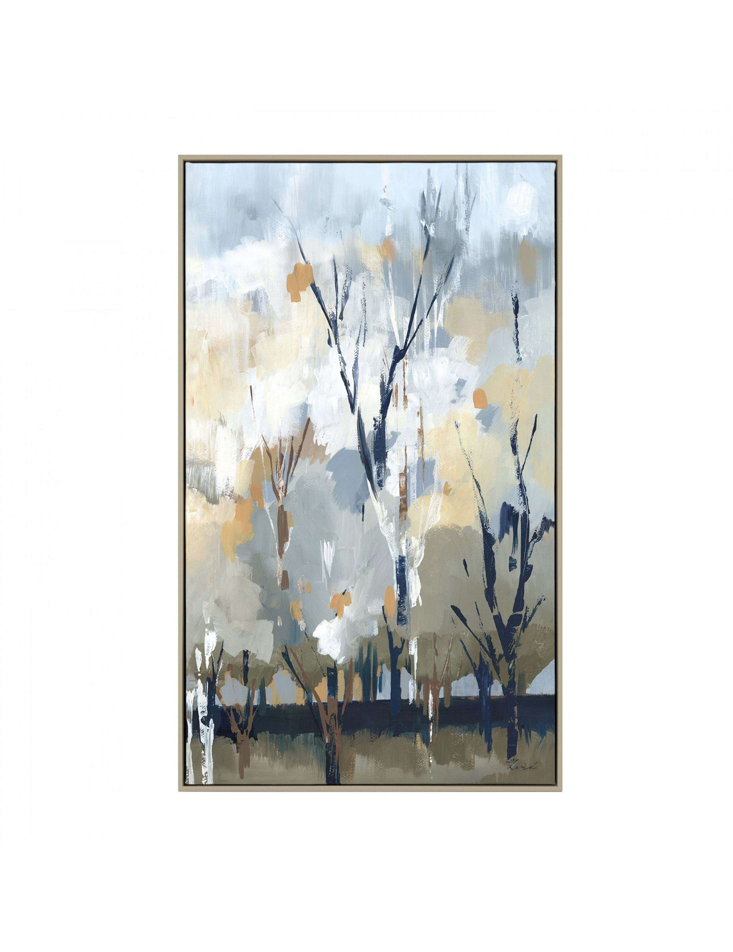Silver Birch Blues Rectangle Framed Canvas 2 of 4