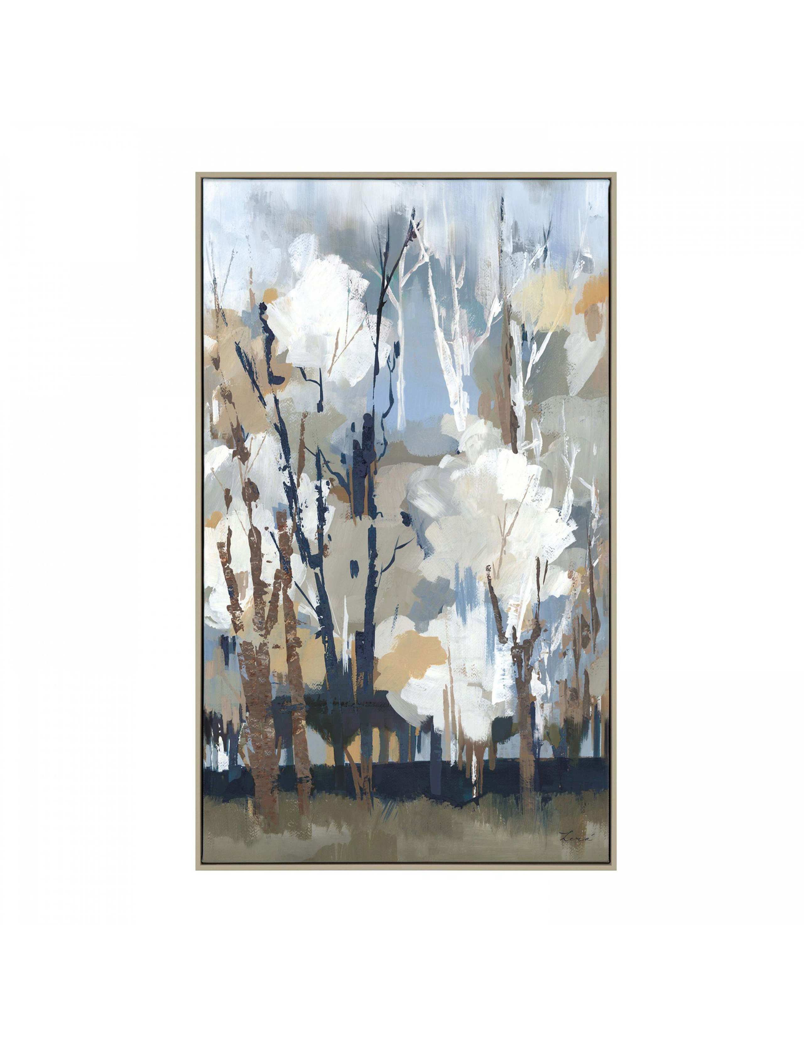 Silversong Birch Rectangle Framed Canvas 2 of 4