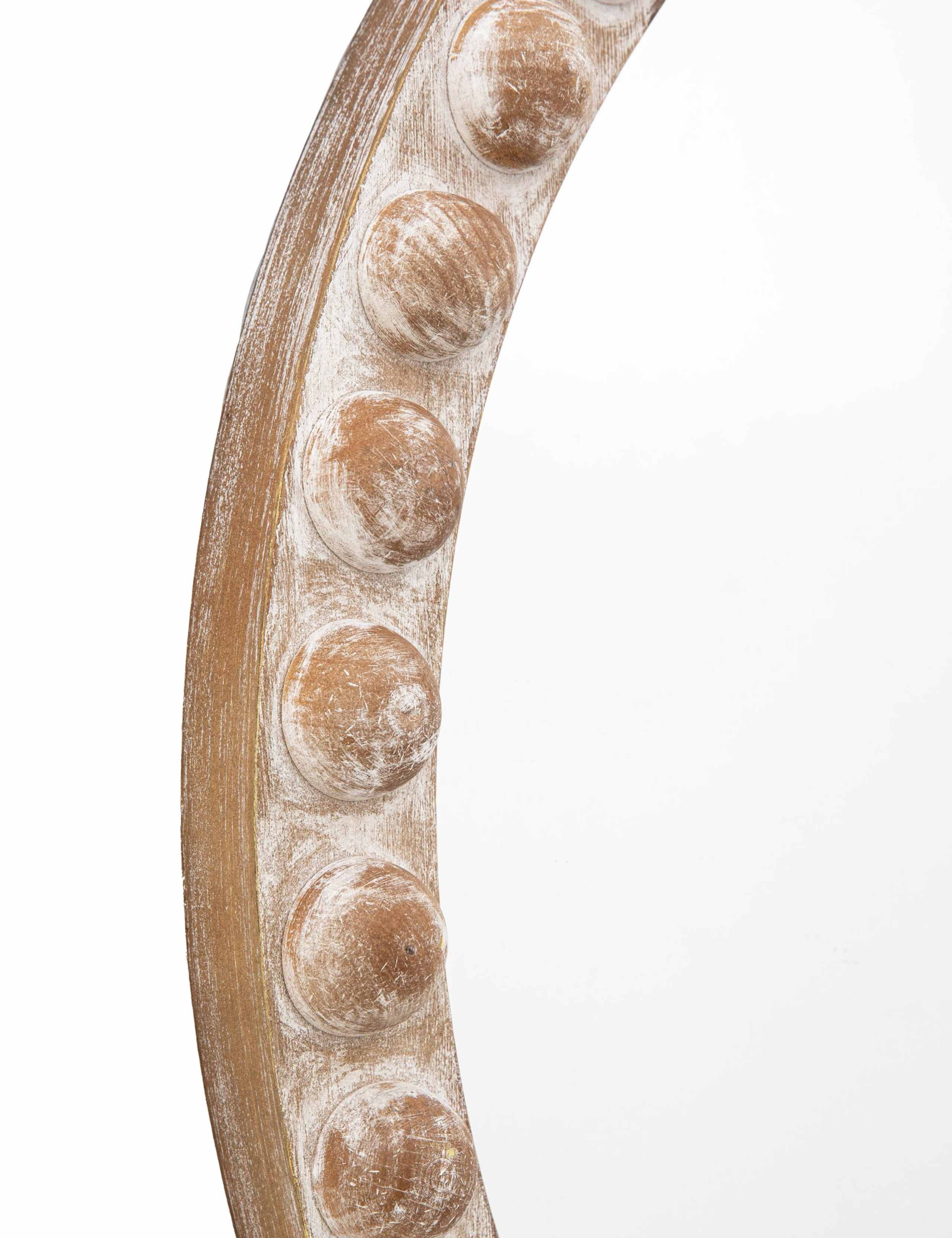 Millbrook Wooden Small Round Wall Mirror 4 of 5