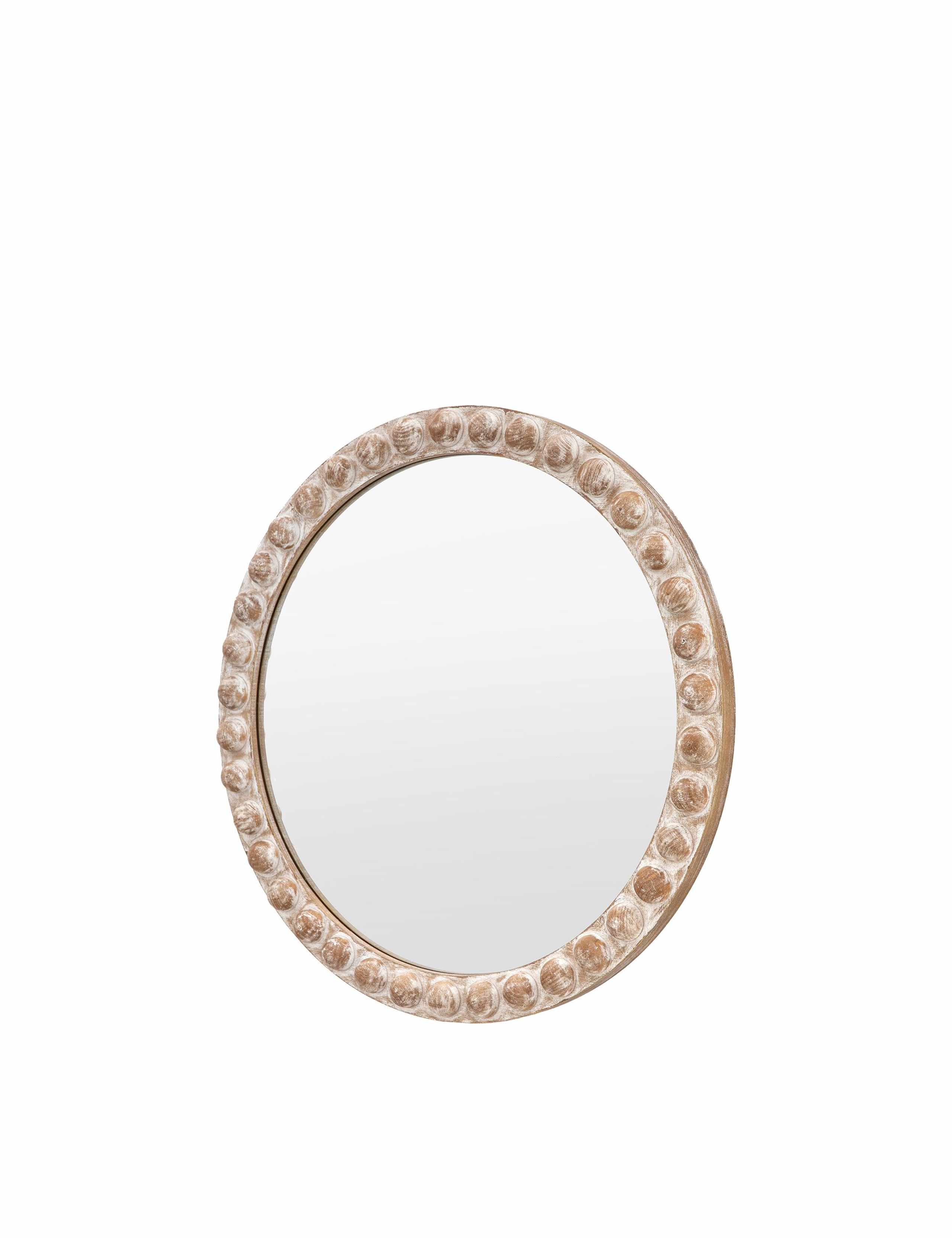 Millbrook Wooden Small Round Wall Mirror 2 of 5
