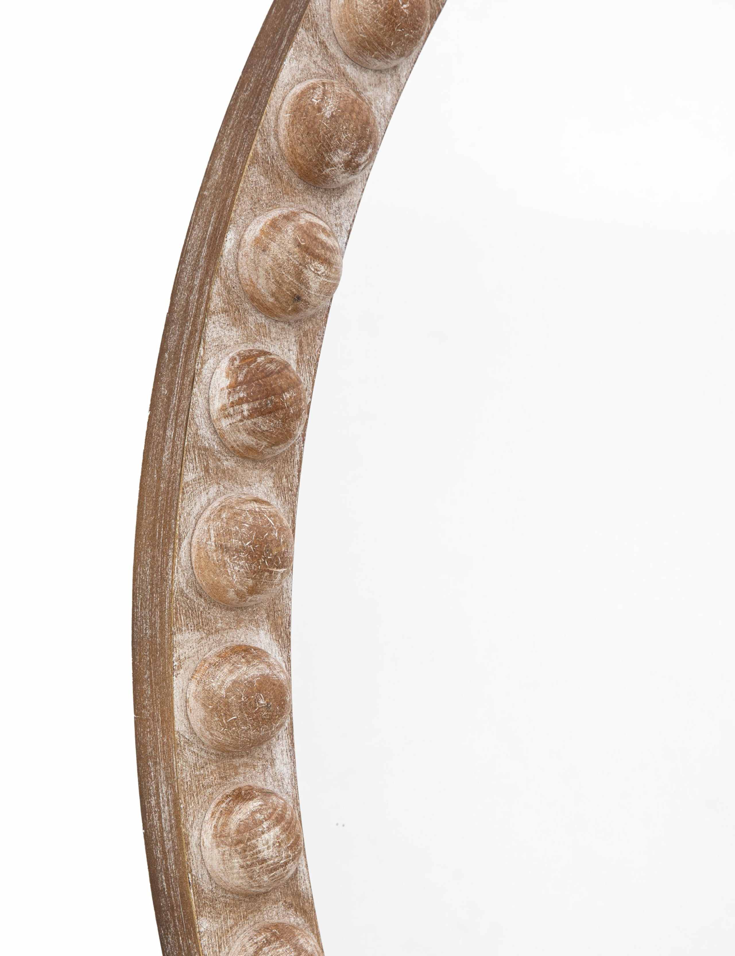 Millbrook Wooden Large Round Wall Mirror 4 of 5