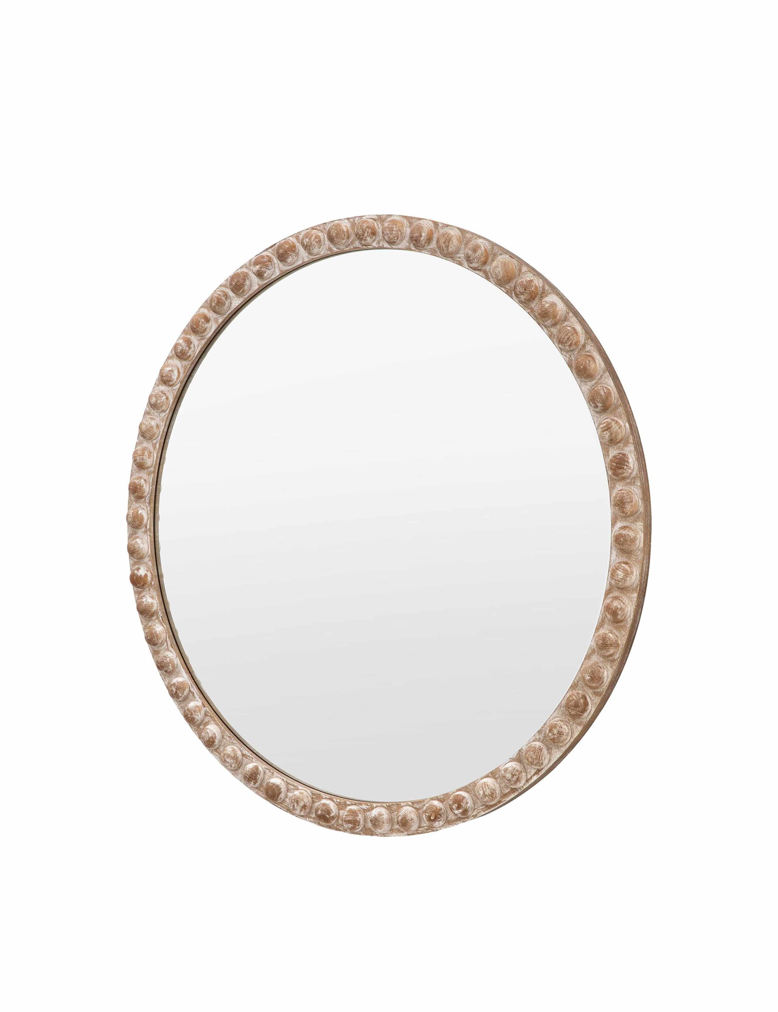 Millbrook Wooden Large Round Wall Mirror 2 of 5