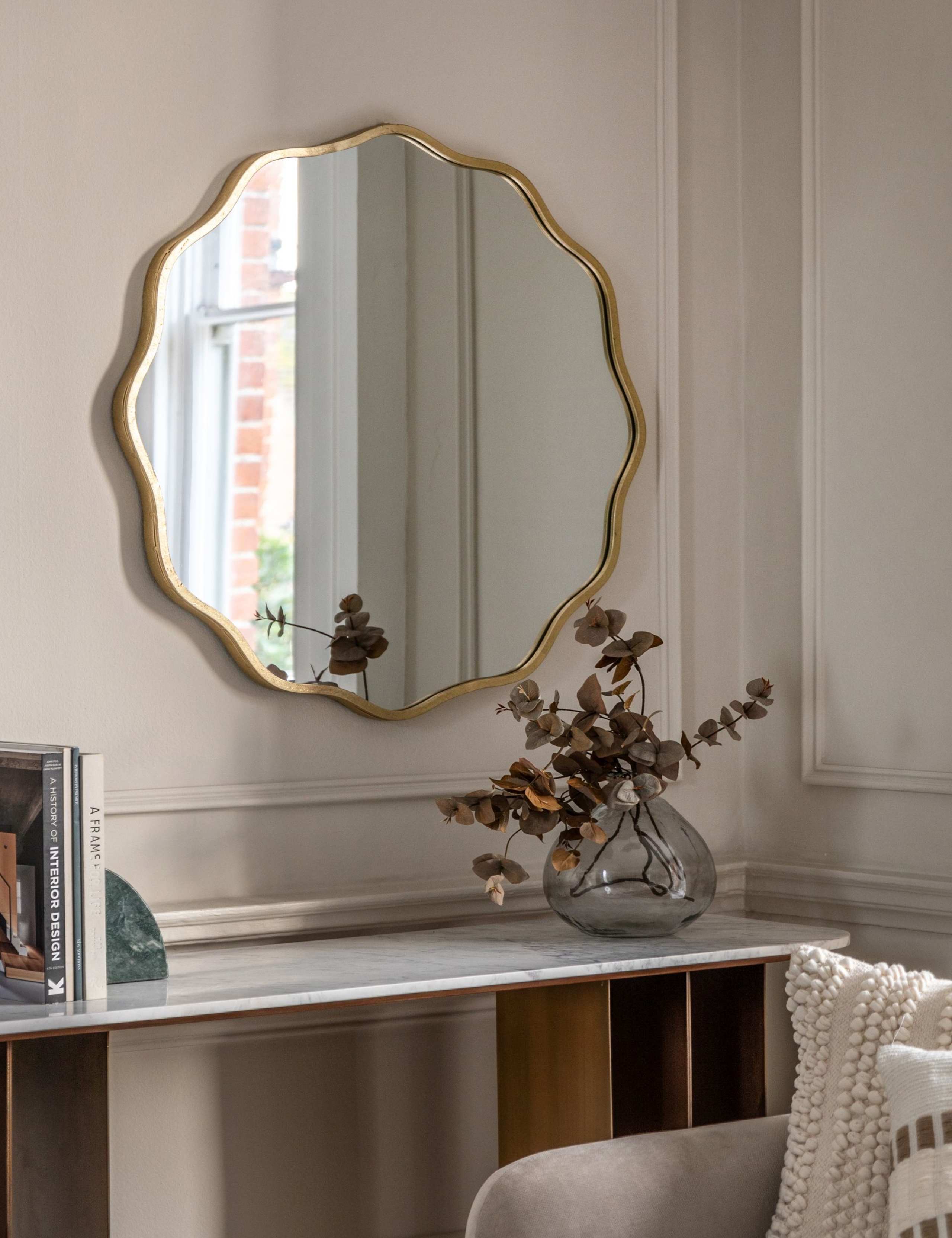 Sloane Metal Large Round Wall Mirror 1 of 8