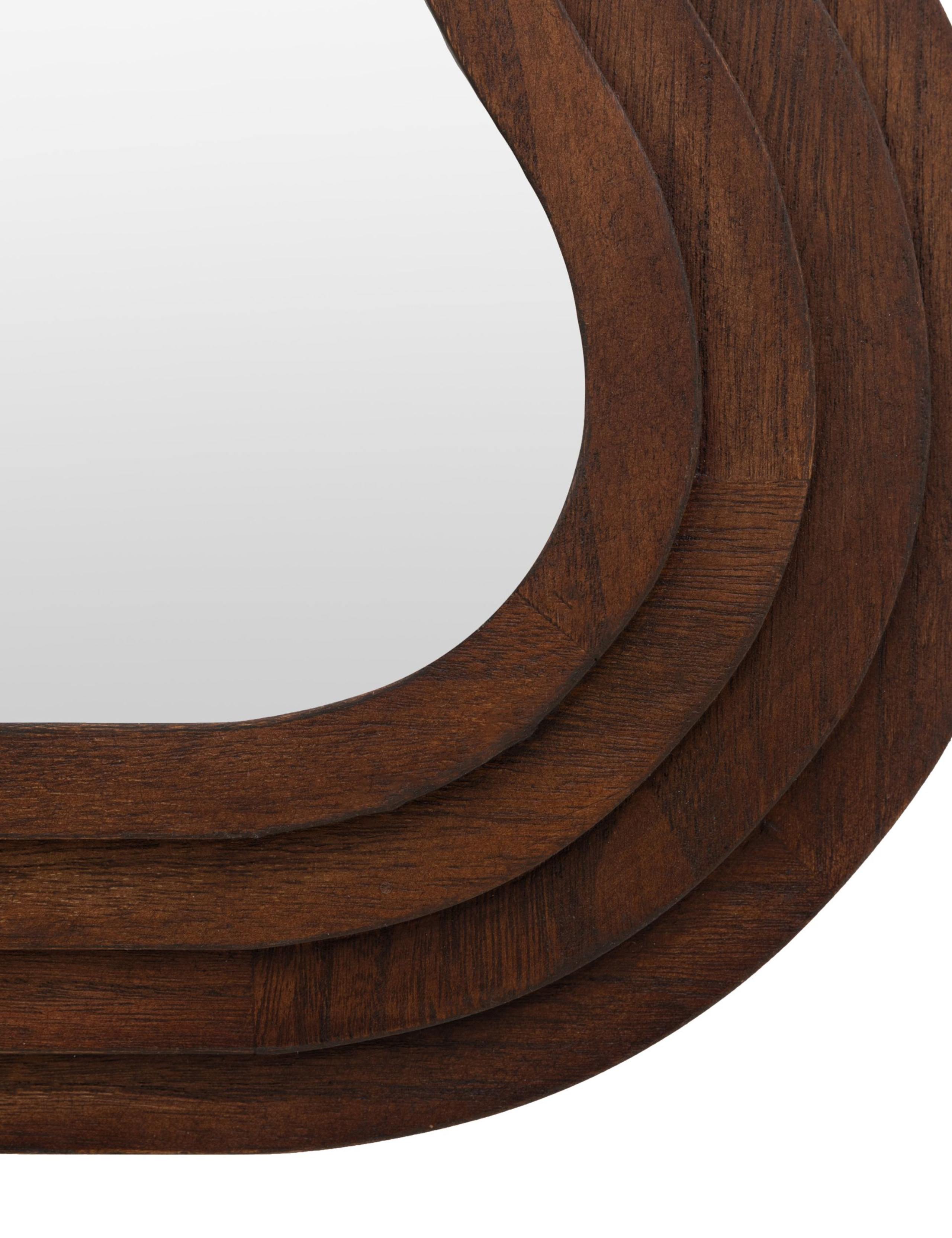 Hasker Wooden Medium Wavy Wall Mirror 6 of 8