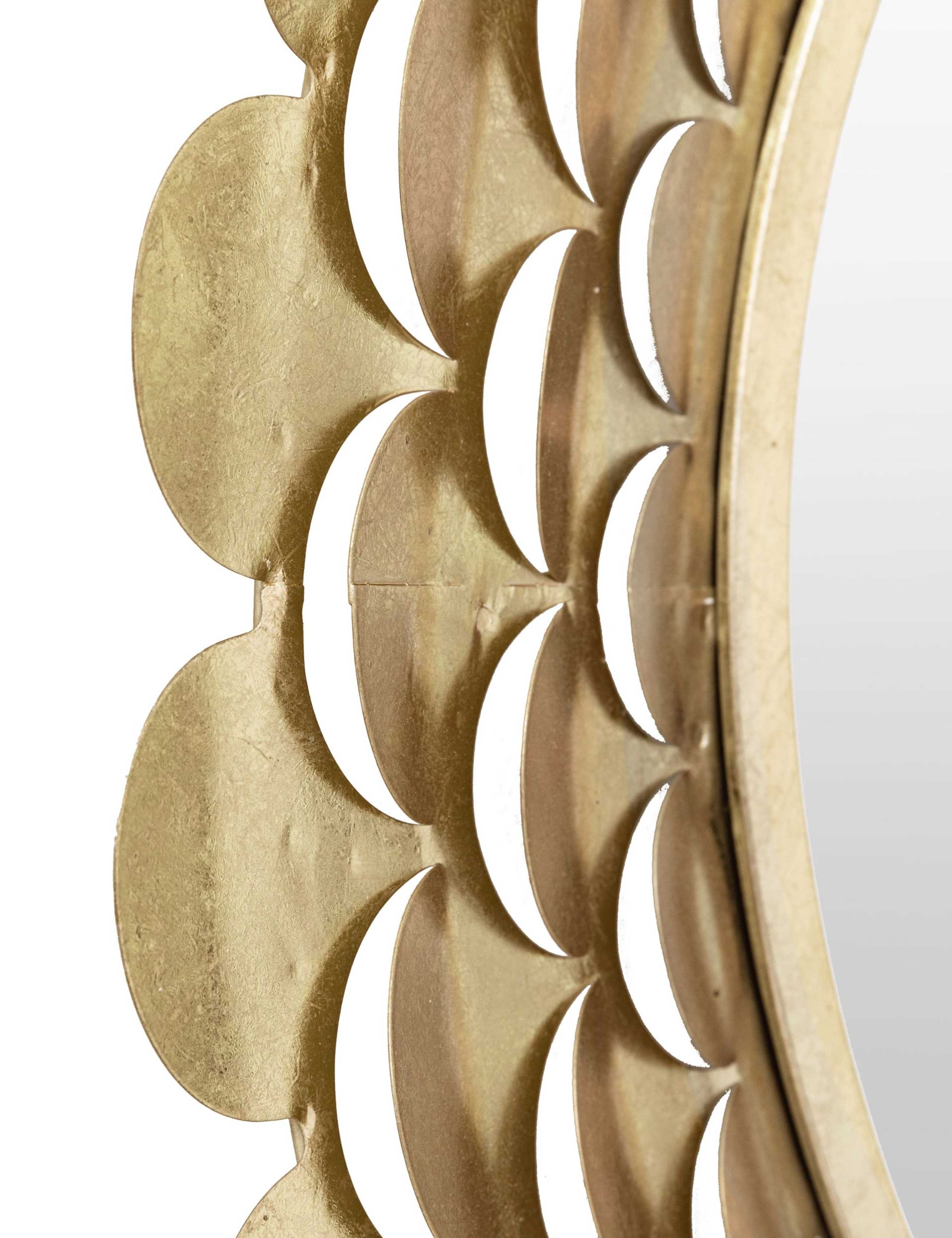 Windsor Metal Large Round Wall Mirror 6 of 8