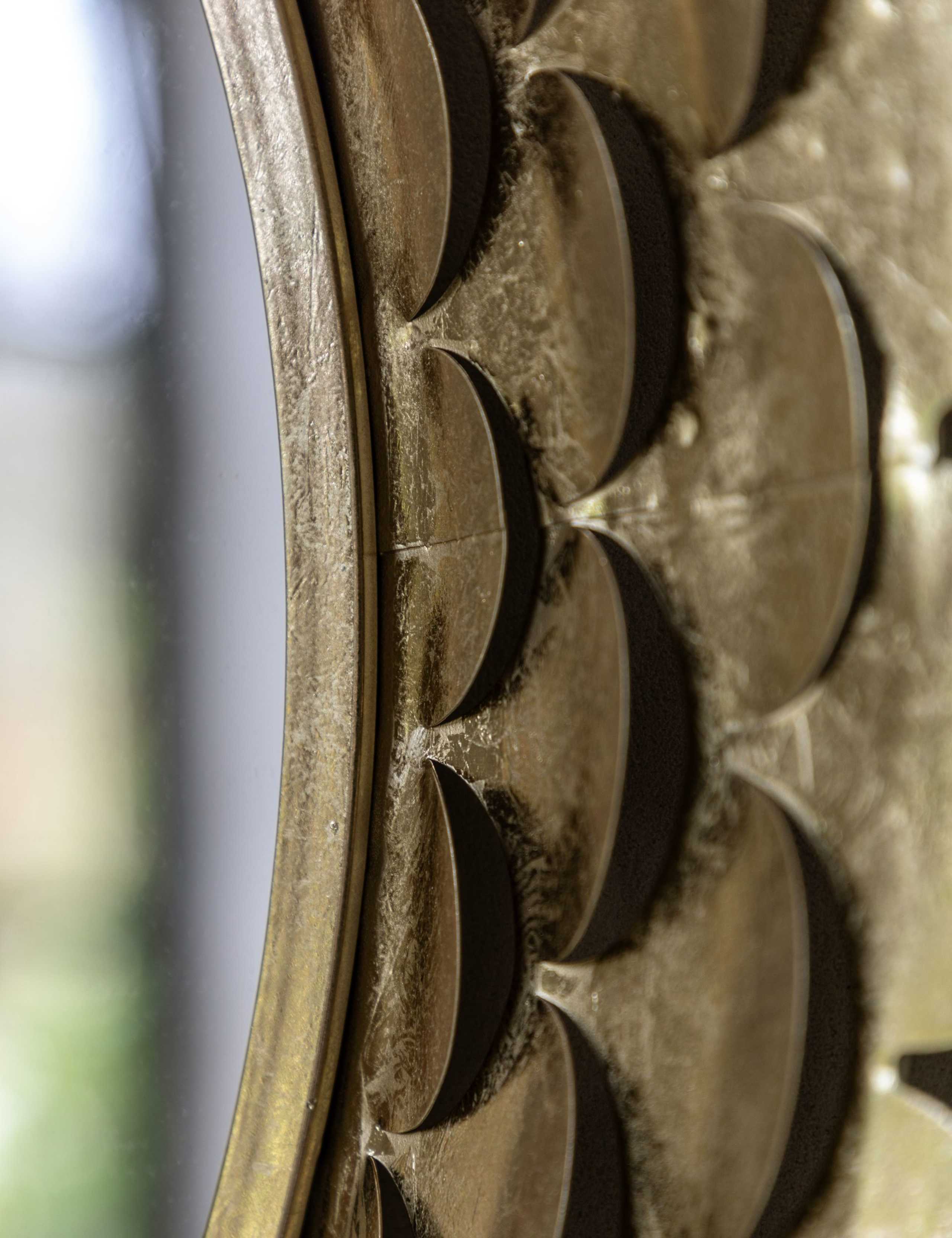 Windsor Metal Large Round Wall Mirror 7 of 8