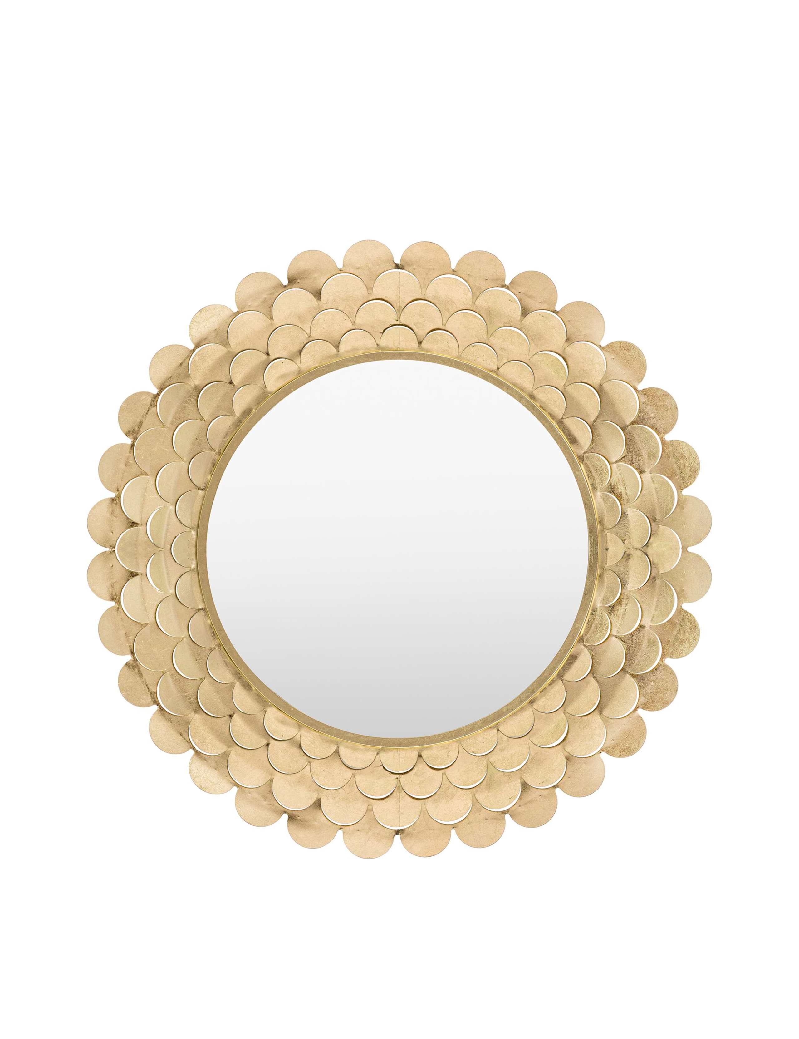 Windsor Metal Large Round Wall Mirror 2 of 8