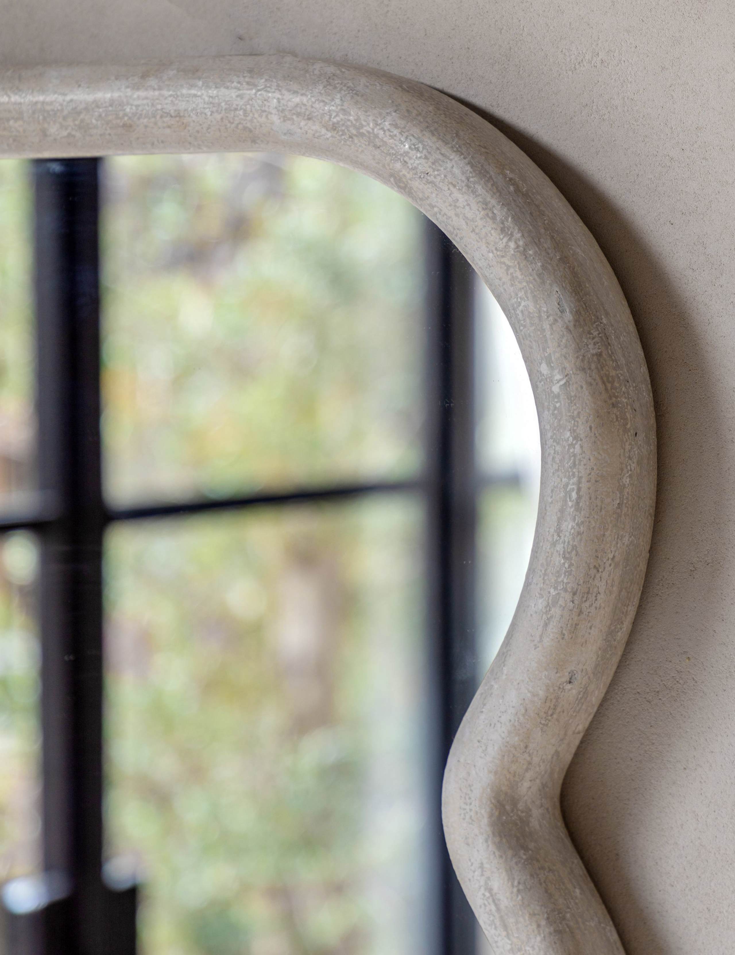 Como Wooden Curved Rectangle Wall Mirror 3 of 8