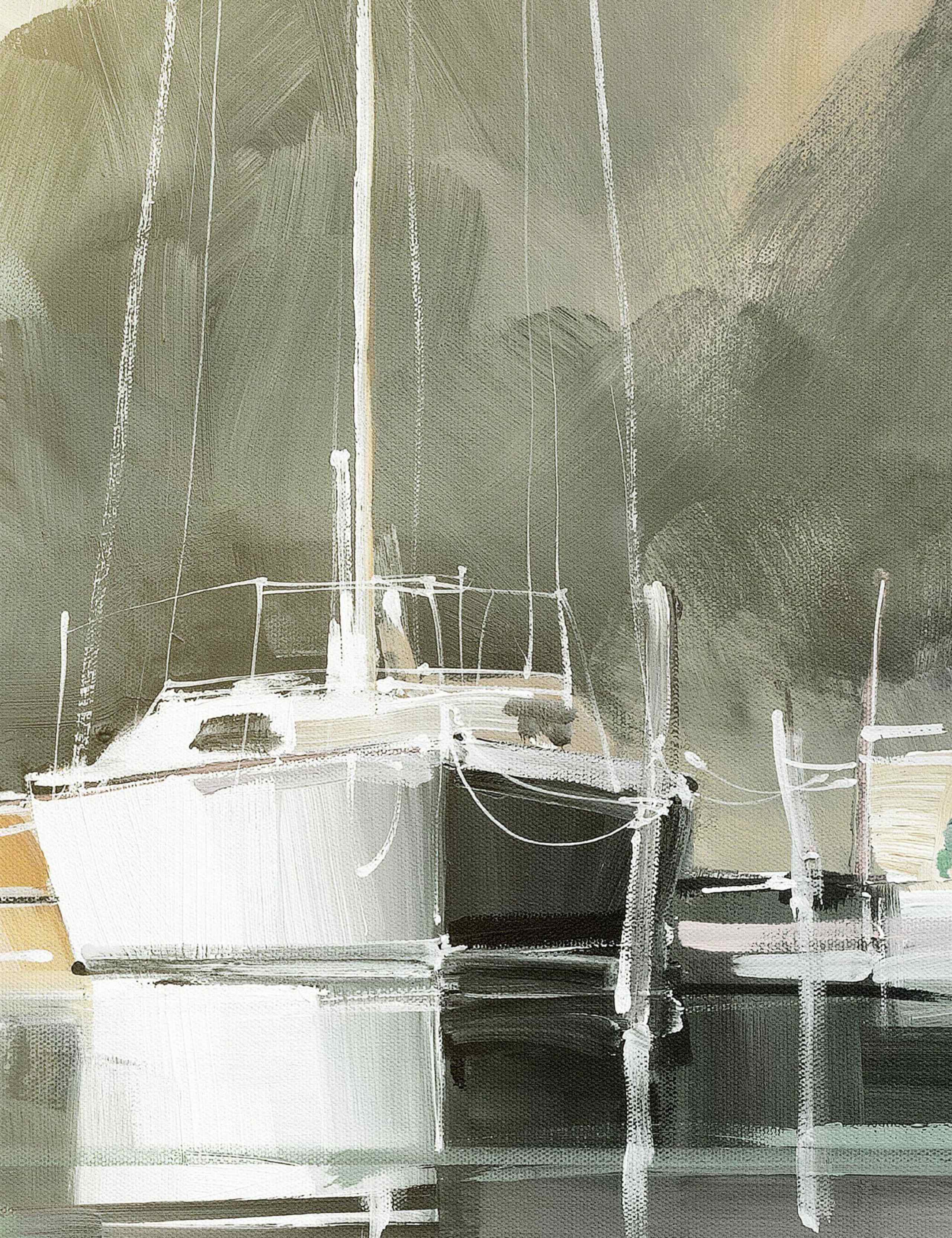 Marina Morning Rectangle Framed Art 3 of 4